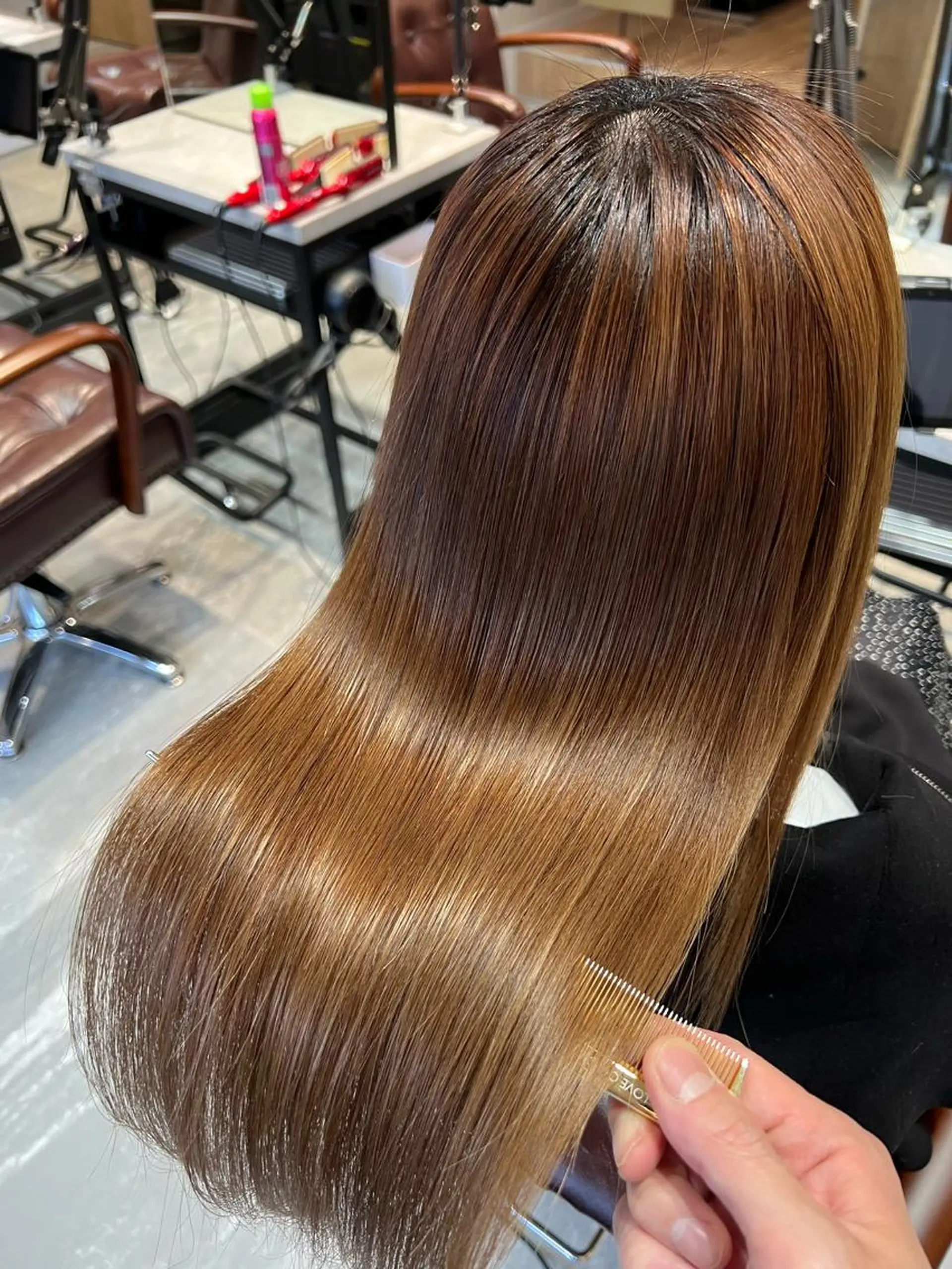 ロング ヘアカラー トリートメント 縮毛矯正/髪質改善 /ブリーチ/東陽町✨のヘアスタイル