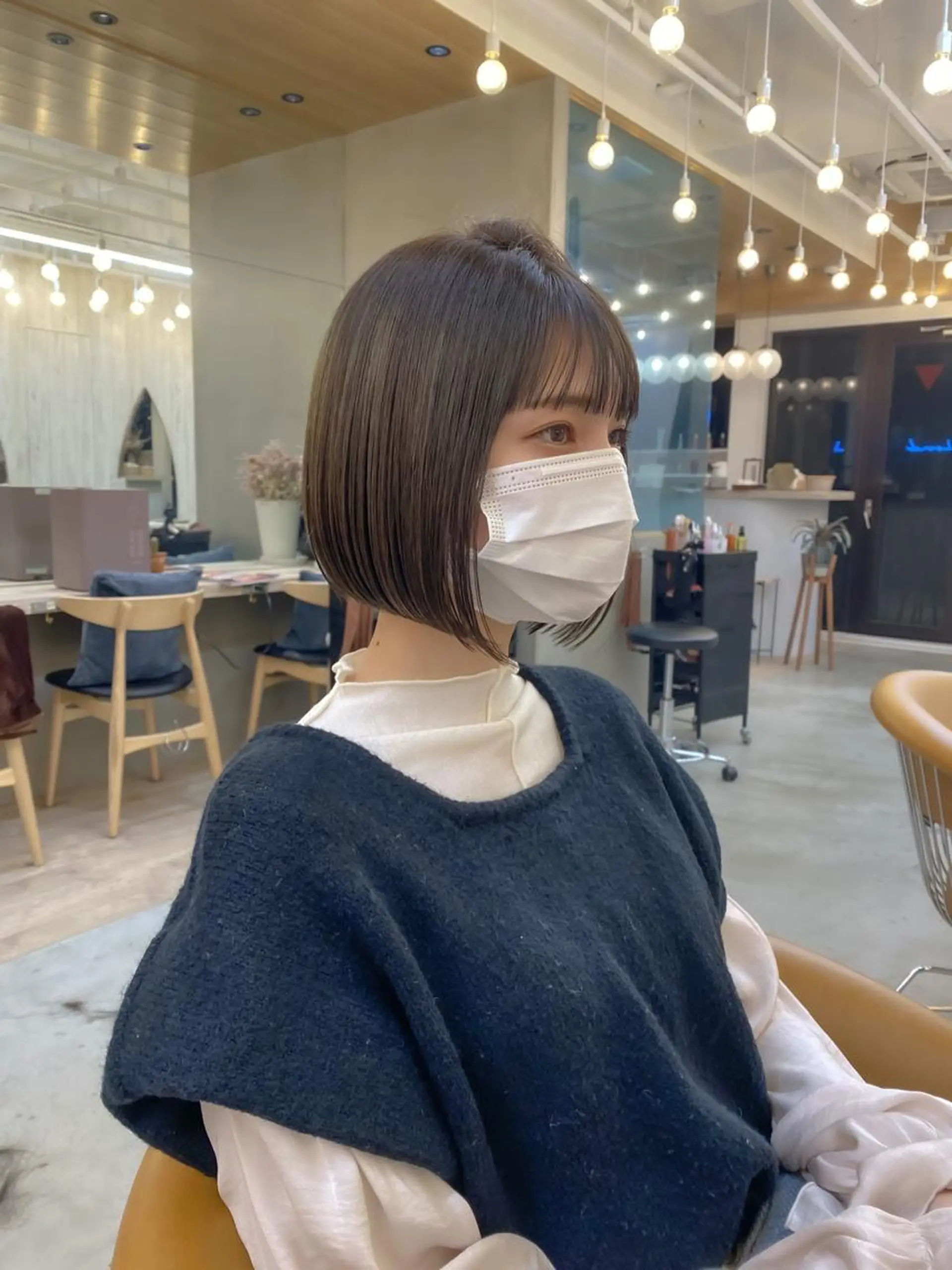 ショート カット ヘアカラー トリートメント ボブ/縮毛矯正 髪質改善/もえるのヘアスタイル