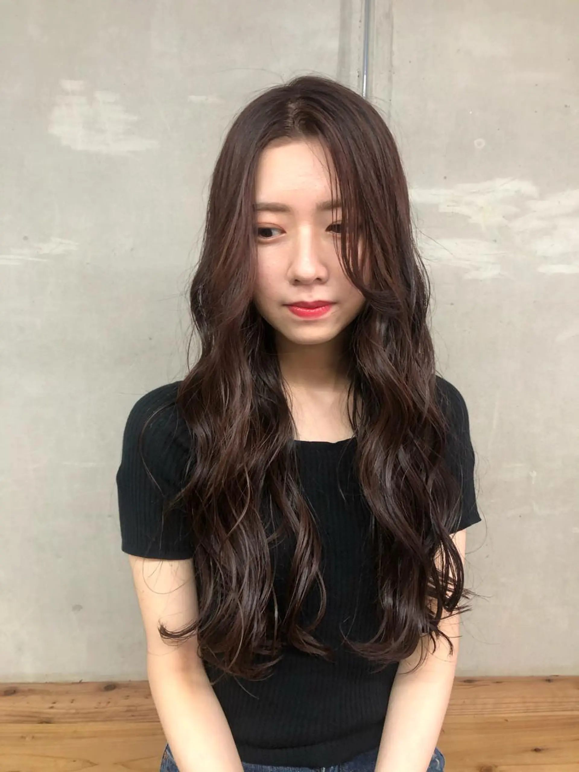 ロング カラー パーマ ヘアアレンジ BRUNTJET所属・MAEDA MADOKAのヘアスタイル