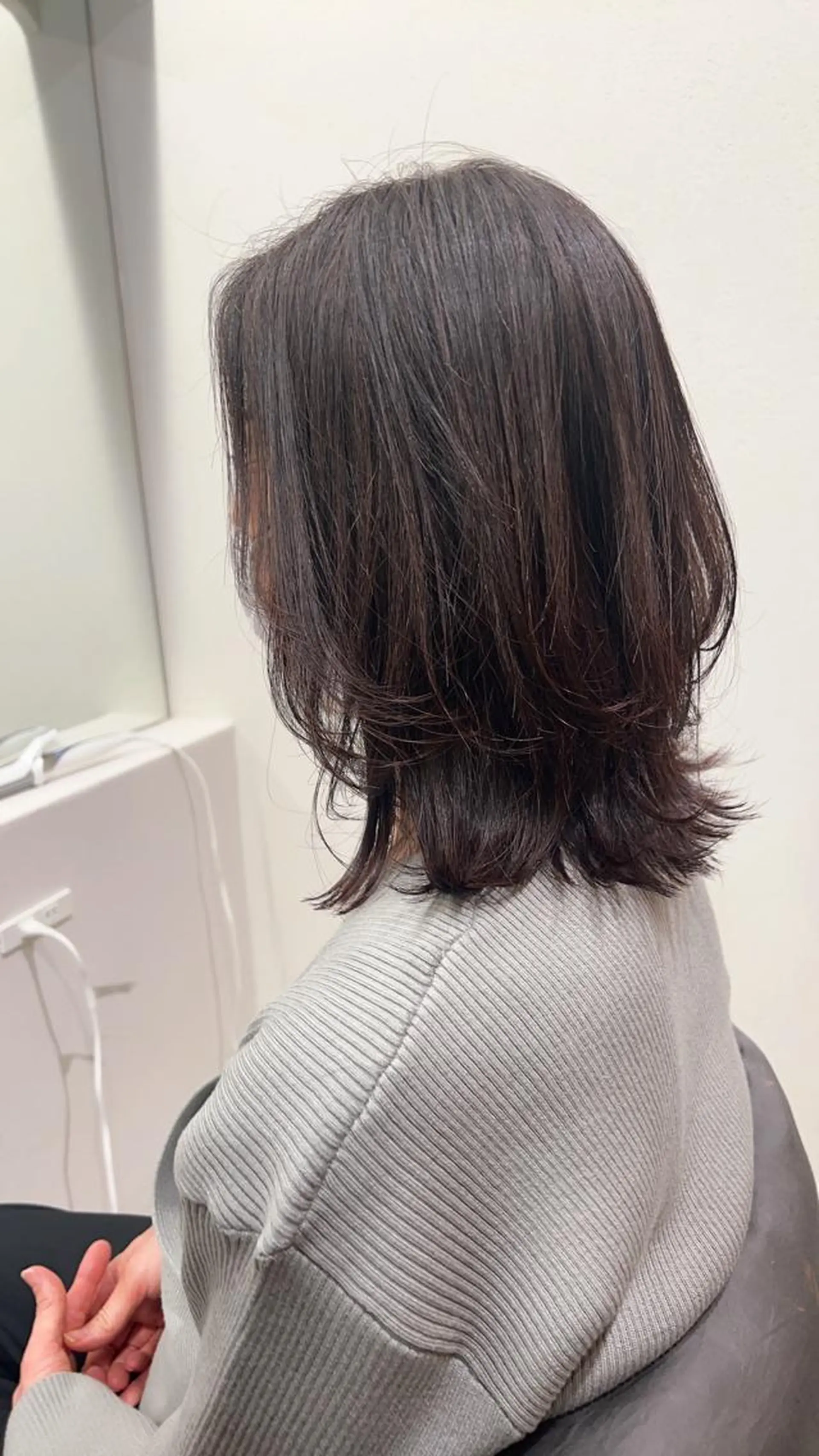 ミディアム 伸ばしかけ レイヤーカット カット 誰より丁寧なカット/ 小林輝/レイヤーのヘアスタイル