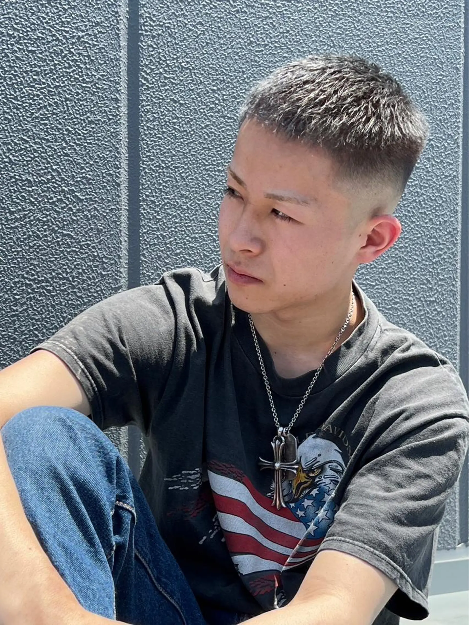 ショート カラー メンズ 亀井隆汰/メンズ専門 パーマ特化美容師のヘアスタイル