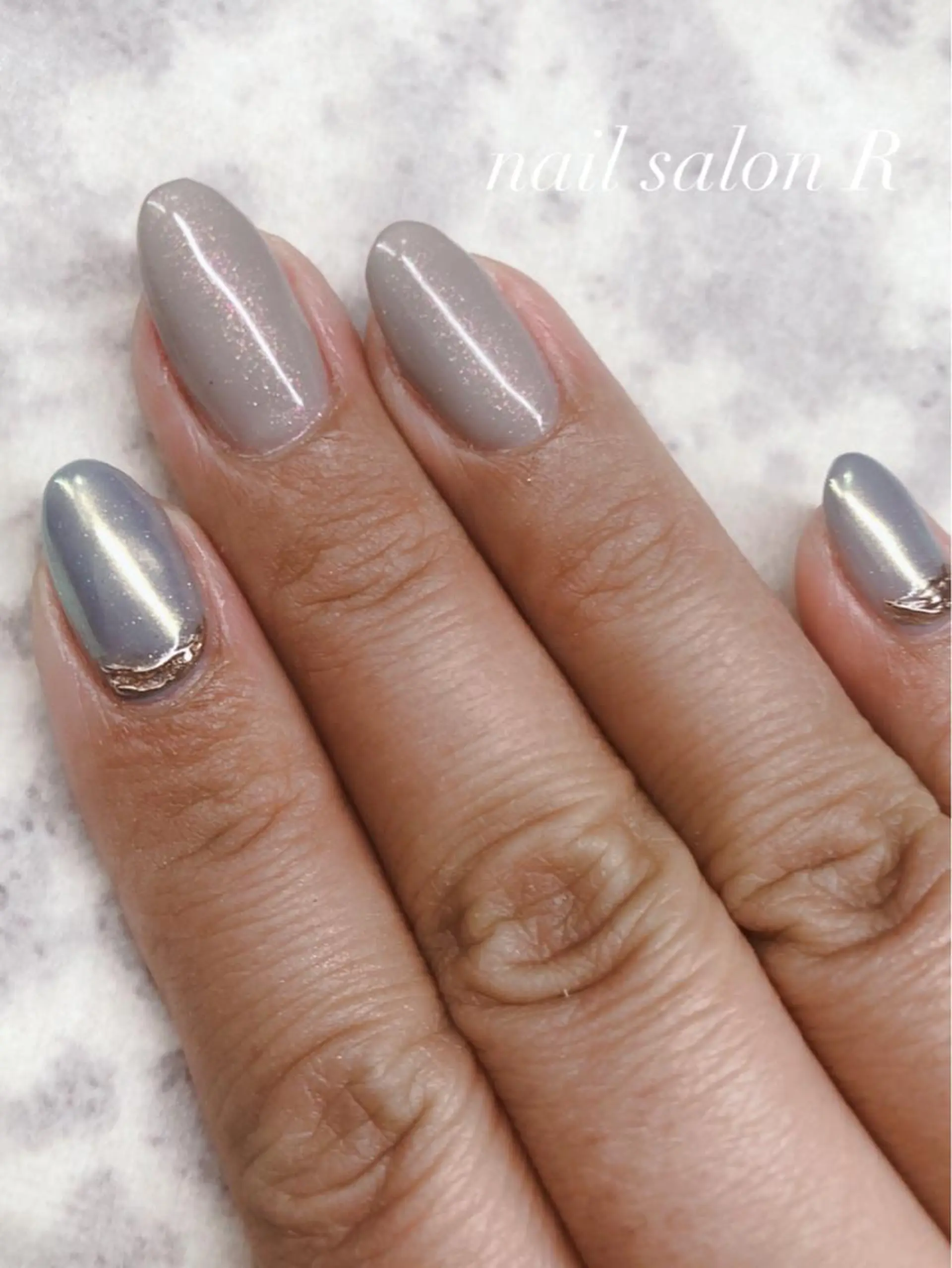 ネイル ラメ(グリッター) ワンカラーネイル ショートネイル ハンドネイル nail salon Rのネイルデザイン