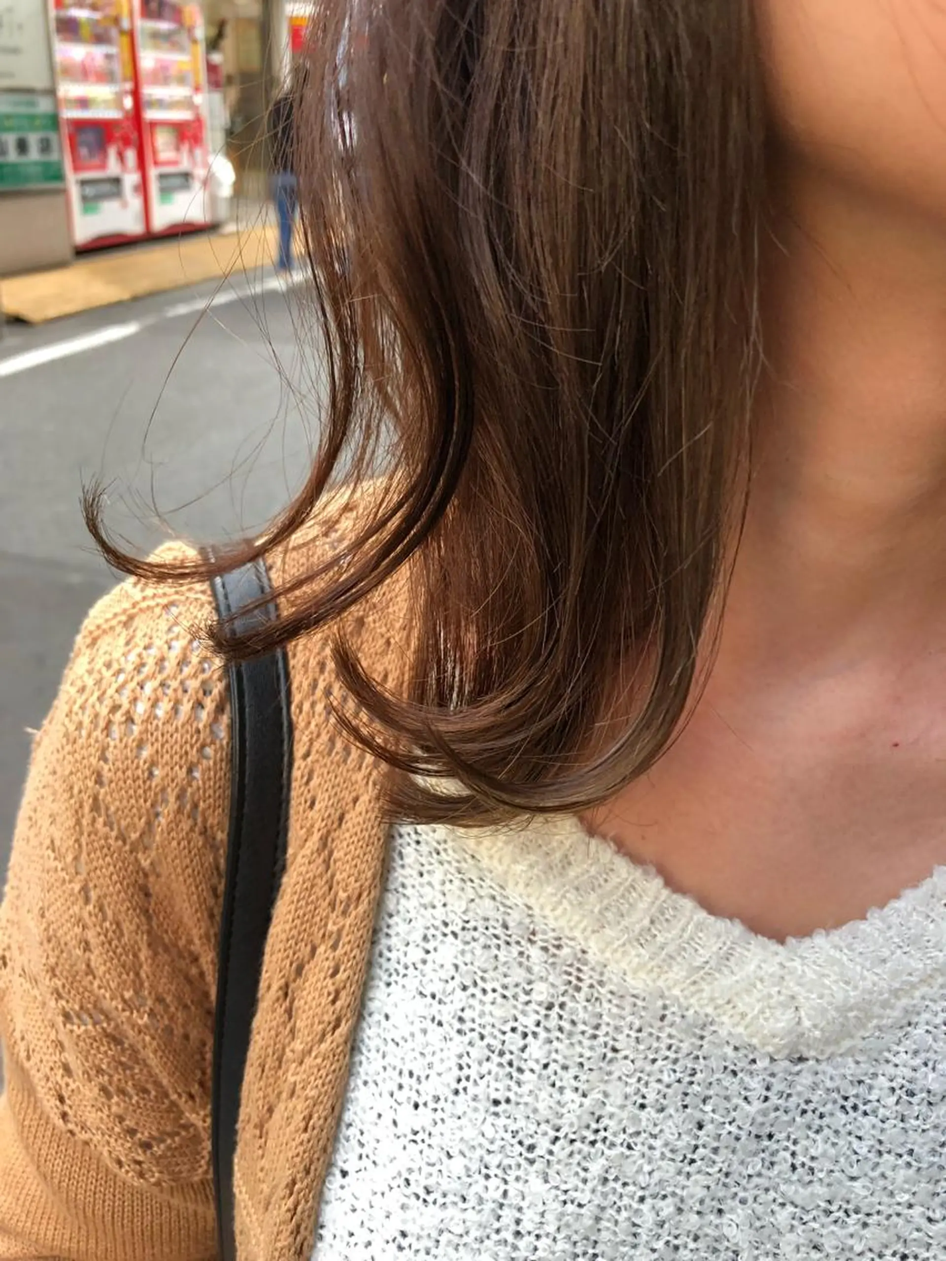 セミロング カラー レイヤーカット✂️ 横浜No1♡下鳥翔子のヘアスタイル