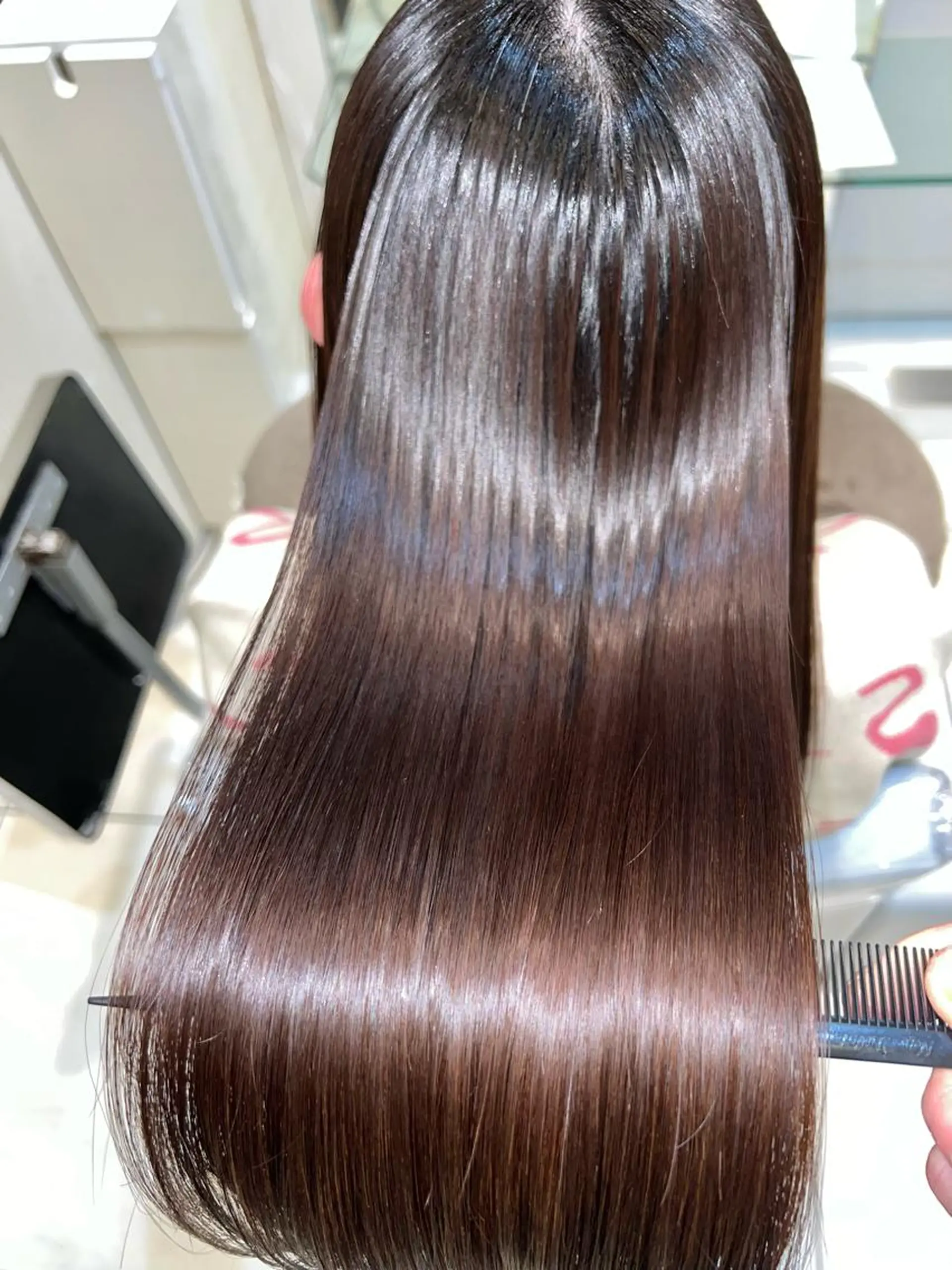ロング カット 縮毛矯正 トリートメント 縮毛矯正/髪質改善 /ブリーチ/東陽町✨のヘアスタイル