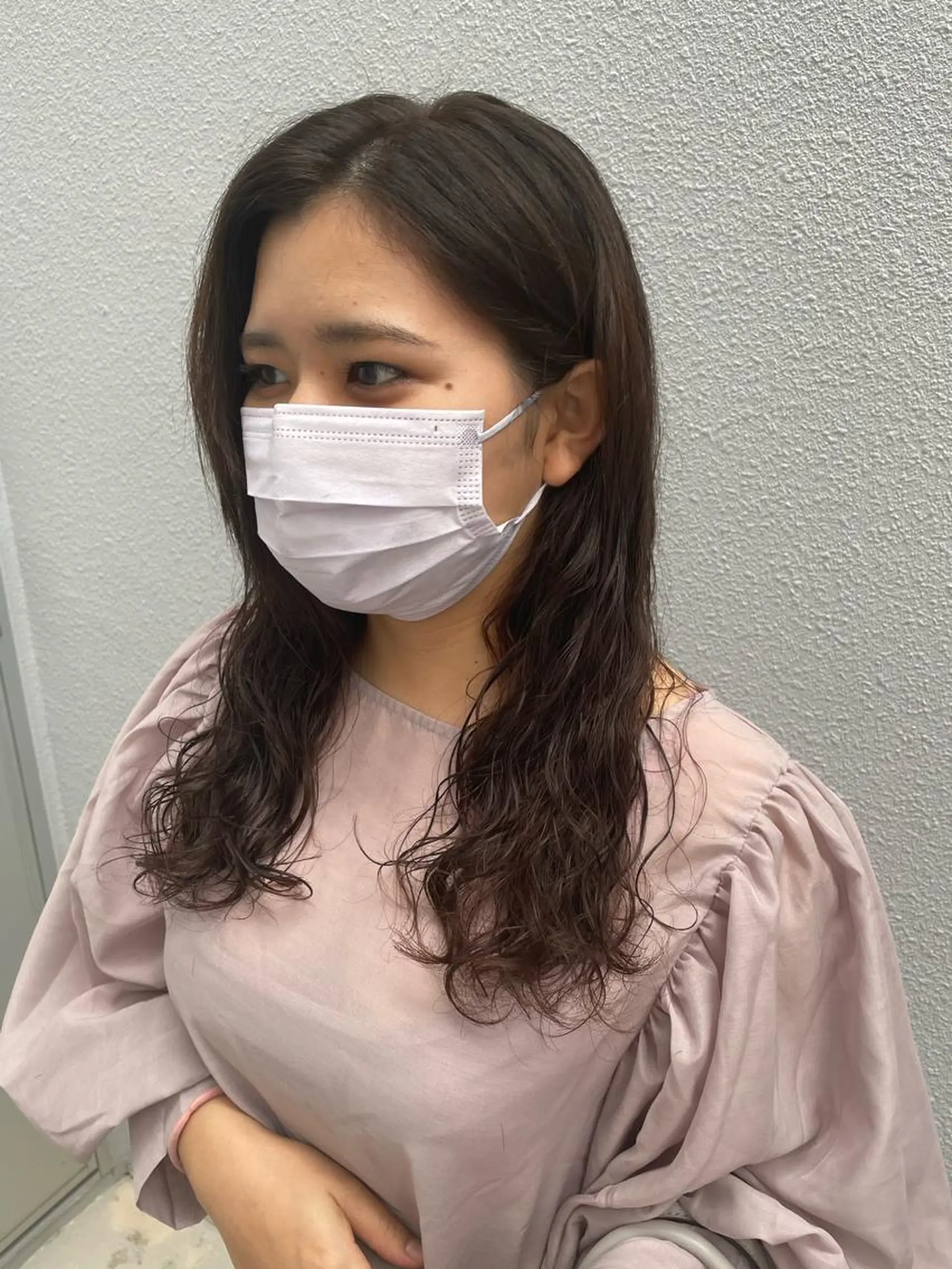 セミロング 切りっぱなしボブ ショートボブ セミロングパーマ ミストバング ボブ カット ヘアカラー パーマ トリートメント モテ髪/ボブ/ショー ト/アダチフウトのヘアスタイル