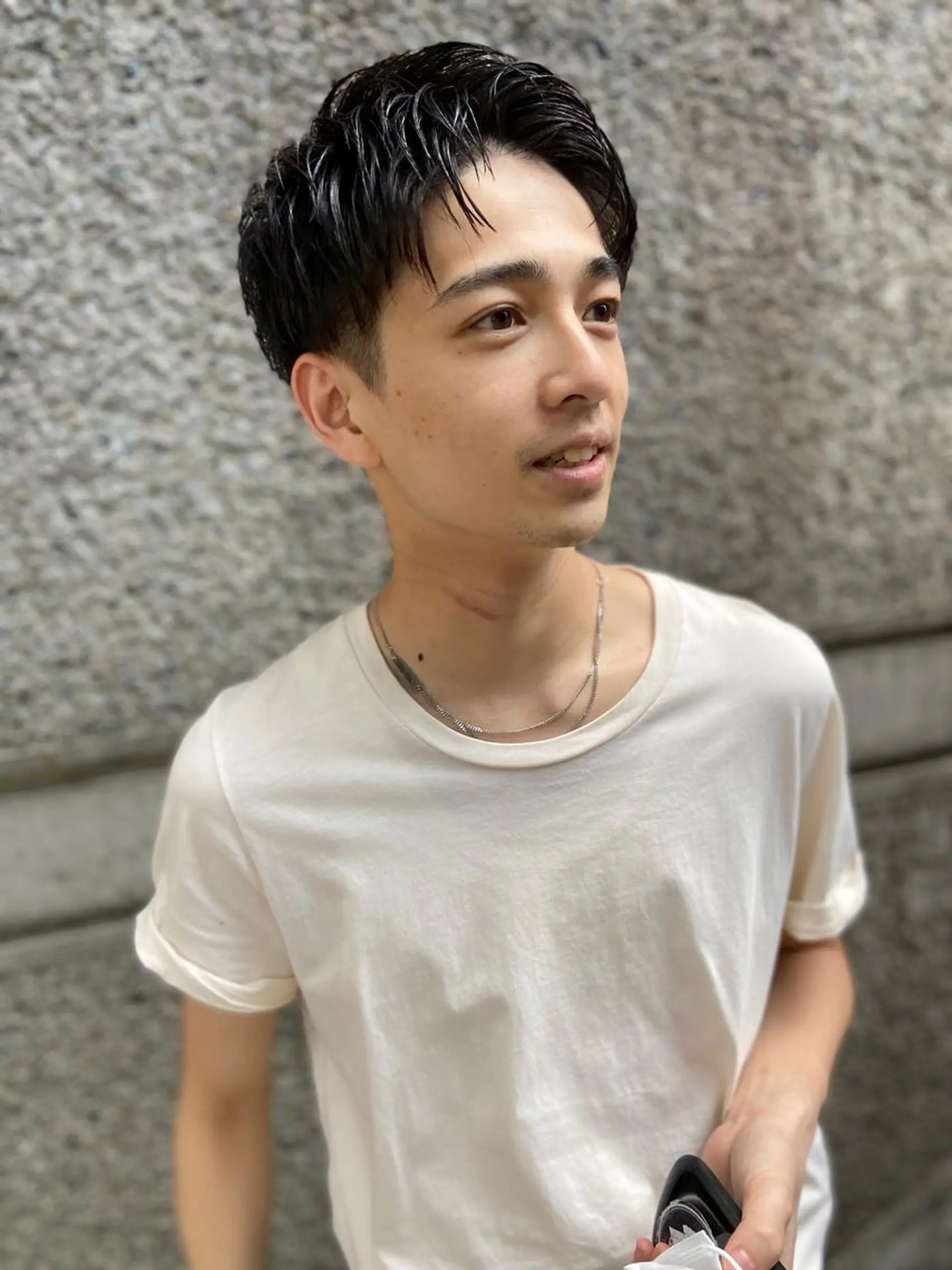 ショート カラー パーマ ヘアアレンジ メンズ ショートヘア ちこ .のヘアスタイル