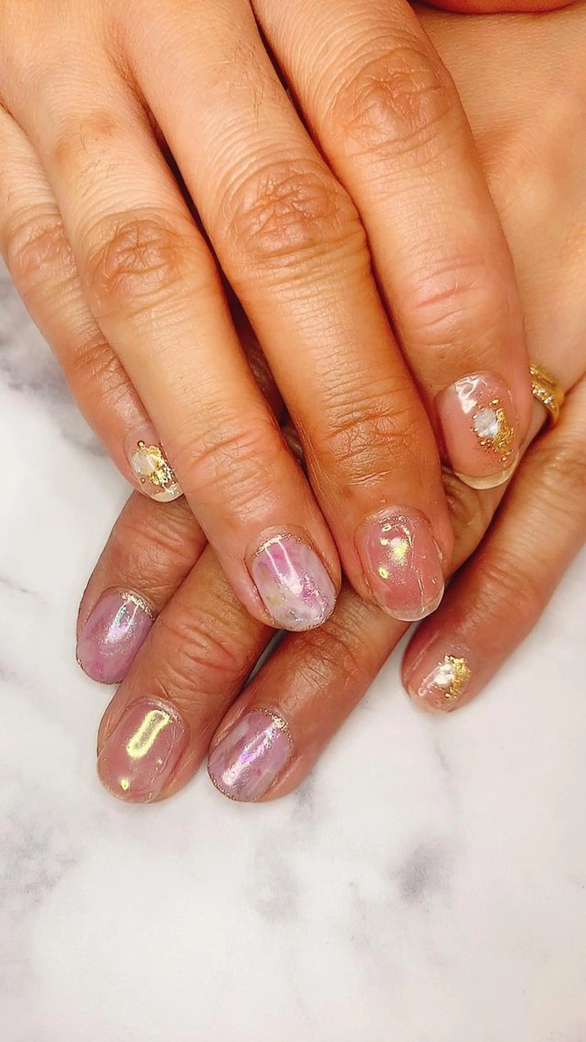 ネイル クリアネイル 春ネイル 高橋 実和子のマツエク・マツパデザイン