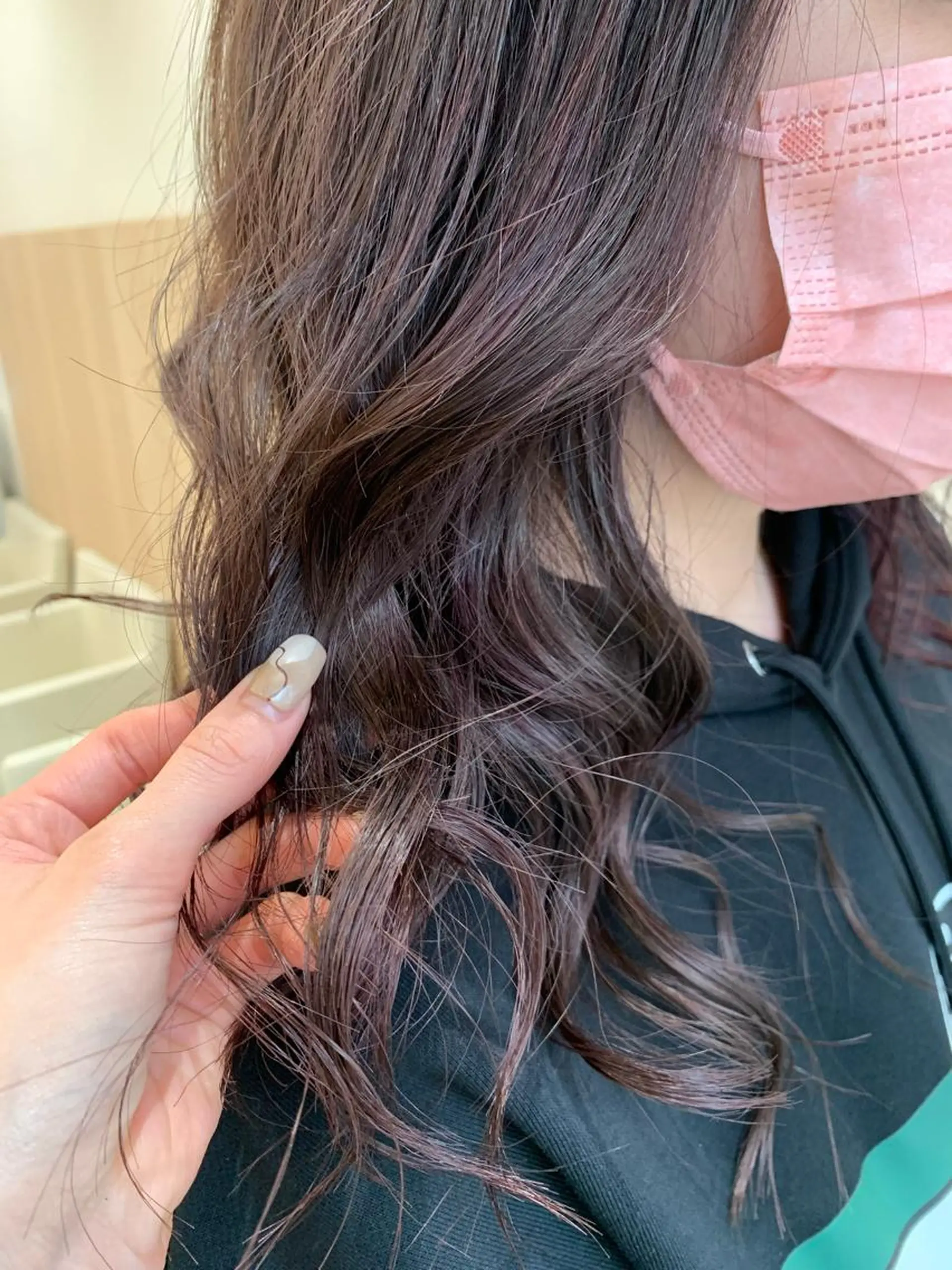 ロング カラー ヘアカラー トリートメント 店長ハイトーンカラー 柞山史奈のヘアスタイル