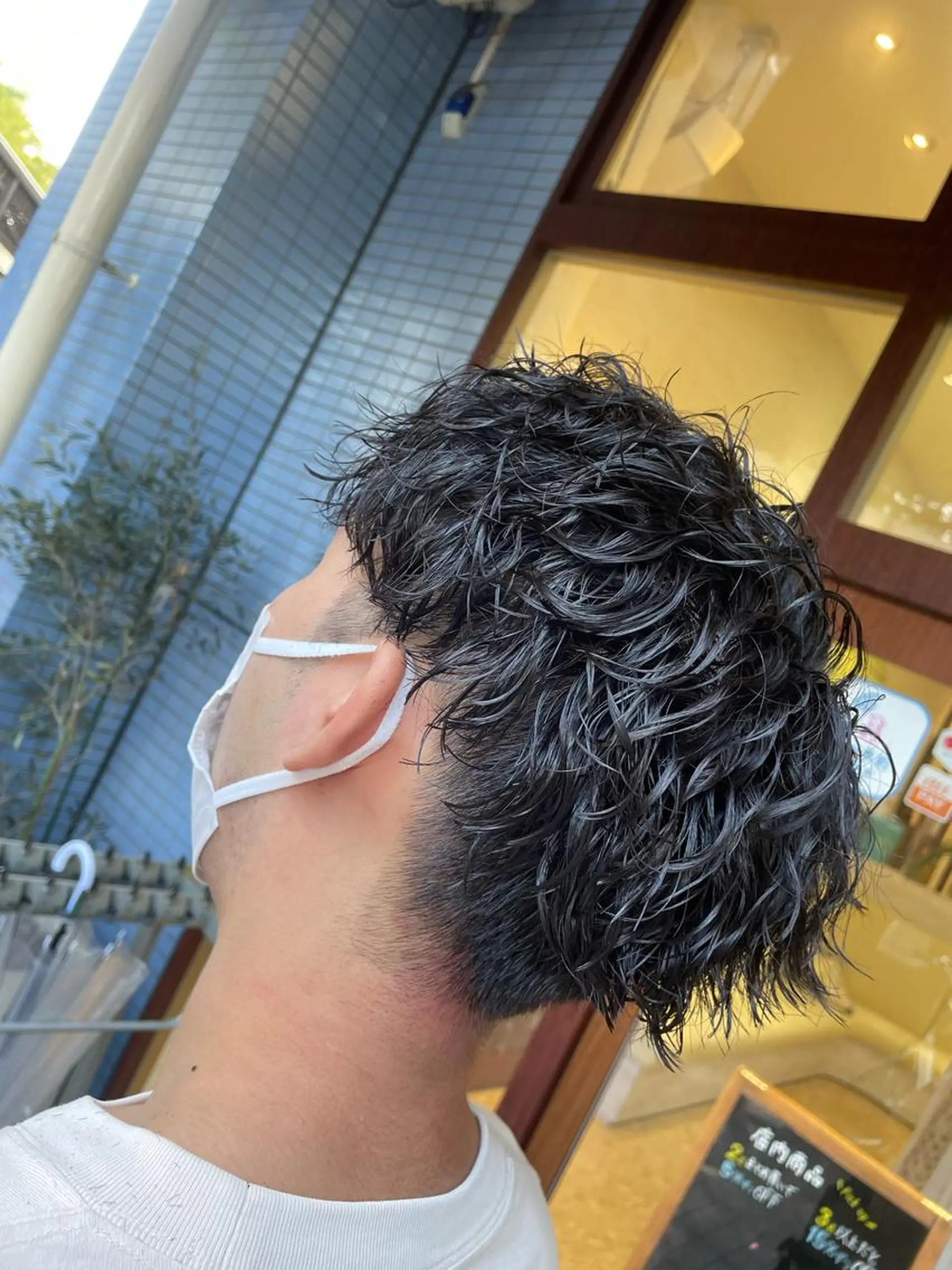 ショート パーマ メンズ メンズパーマ スパイラルパーマ カット パーマ 金森 斗夢のヘアスタイル