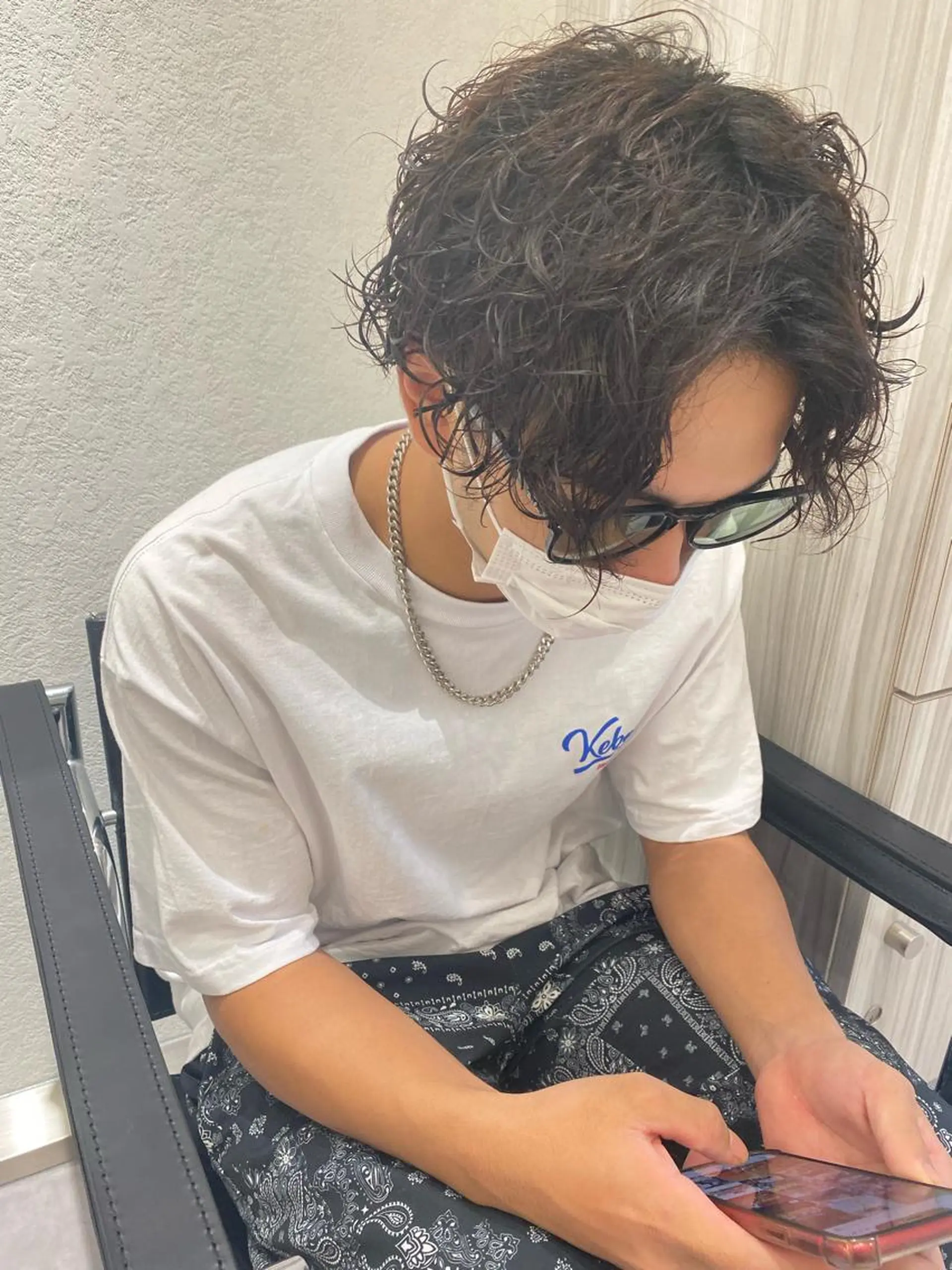 ショート パーマ メンズ ムトウセイマ/ 縮毛矯正/ブリーチのヘアスタイル