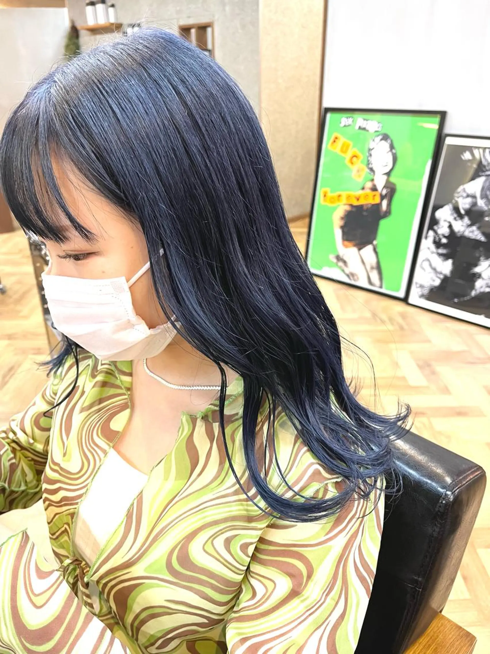 セミロング カラー ena/ブリーチなし 透明感・レイヤー🎀のヘアスタイル