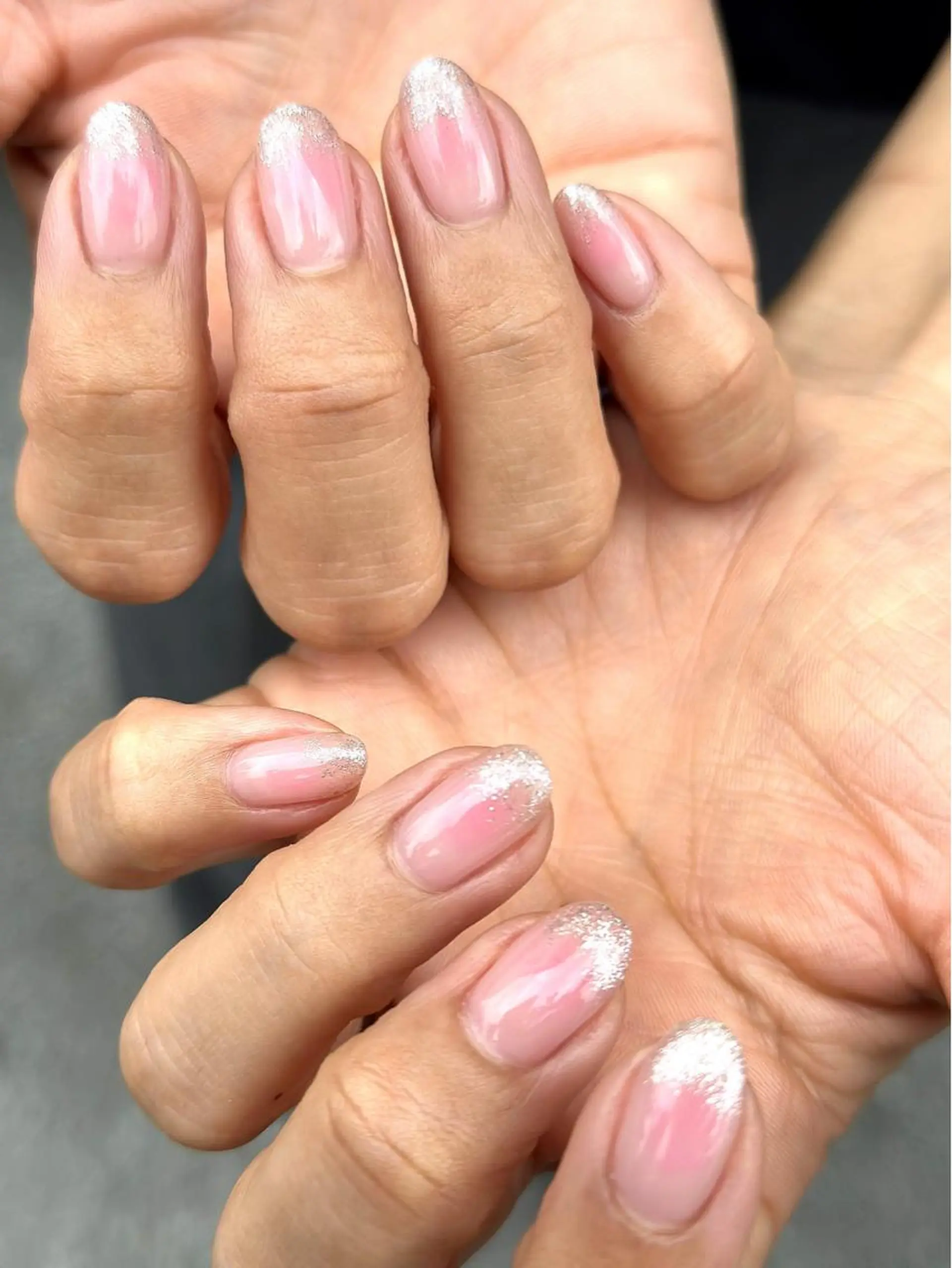 ネイル チークネイル ラメ(グリッター) nail campのネイルデザイン