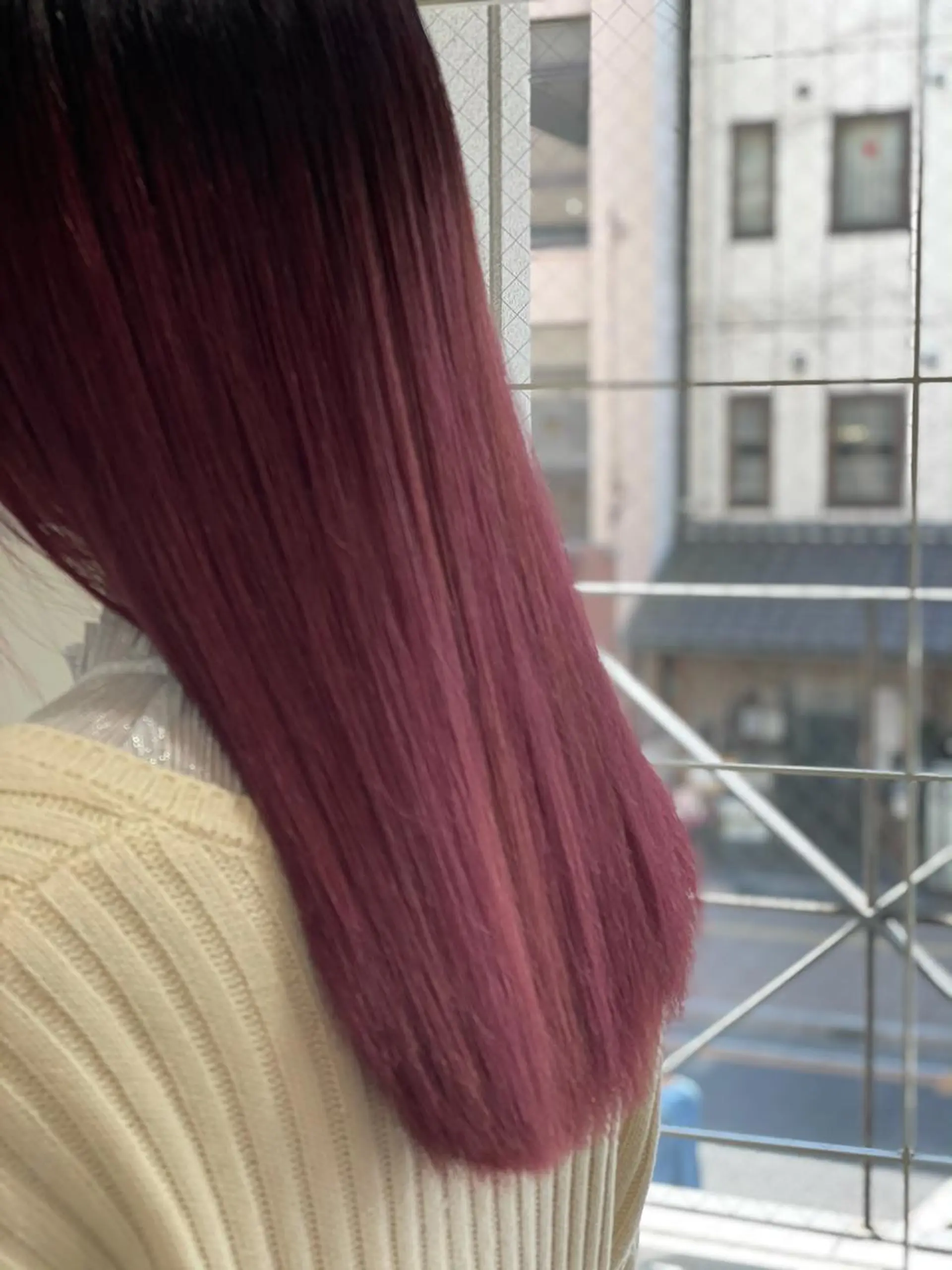 セミロング カラー ピンクカラー バイオレットカラー ✨髪質改善美容師 永森祥太✨のヘアスタイル
