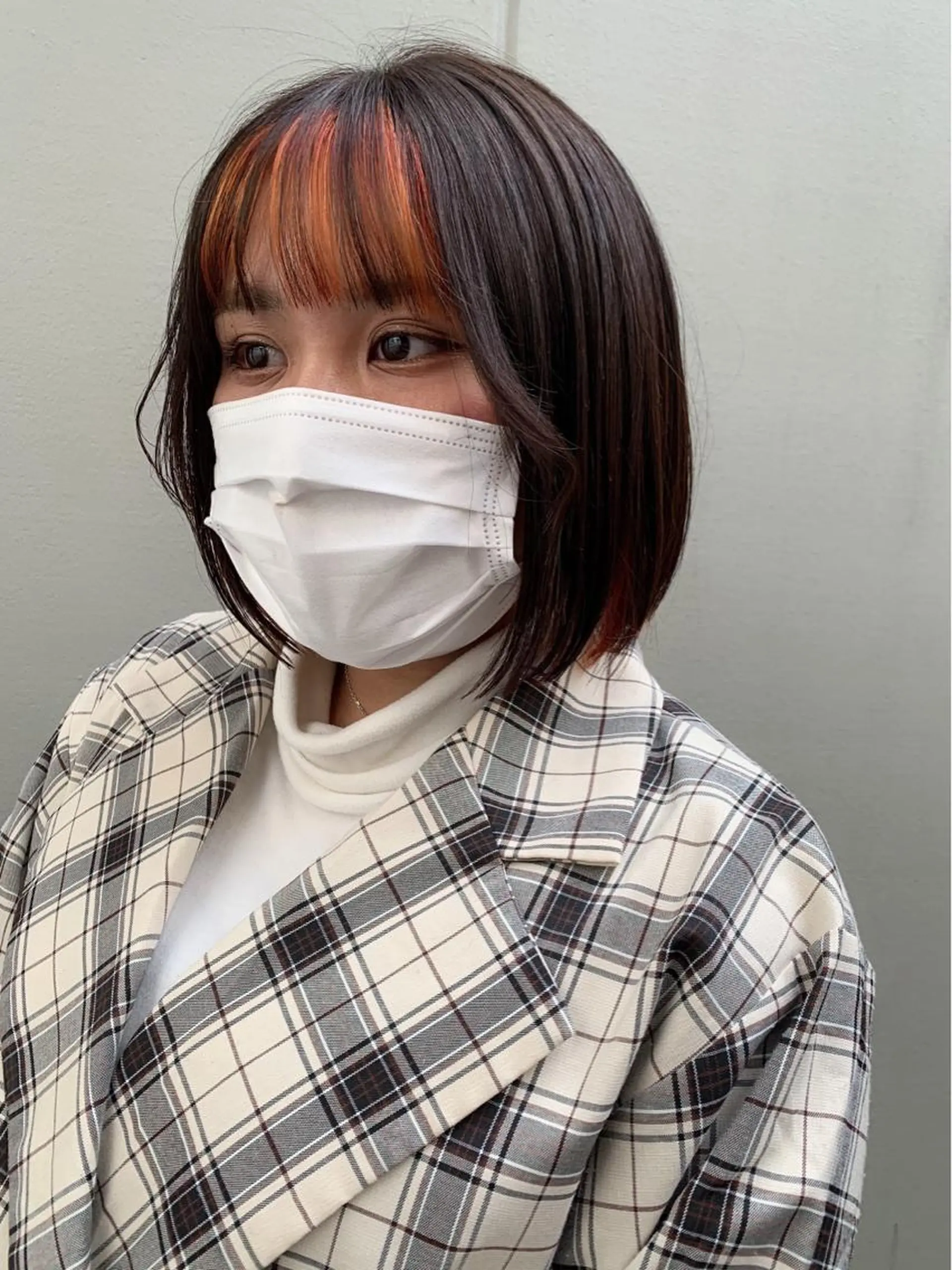 ミディアム カラー 透明感/オリーブ/ グレージュ/YUKAのヘアスタイル