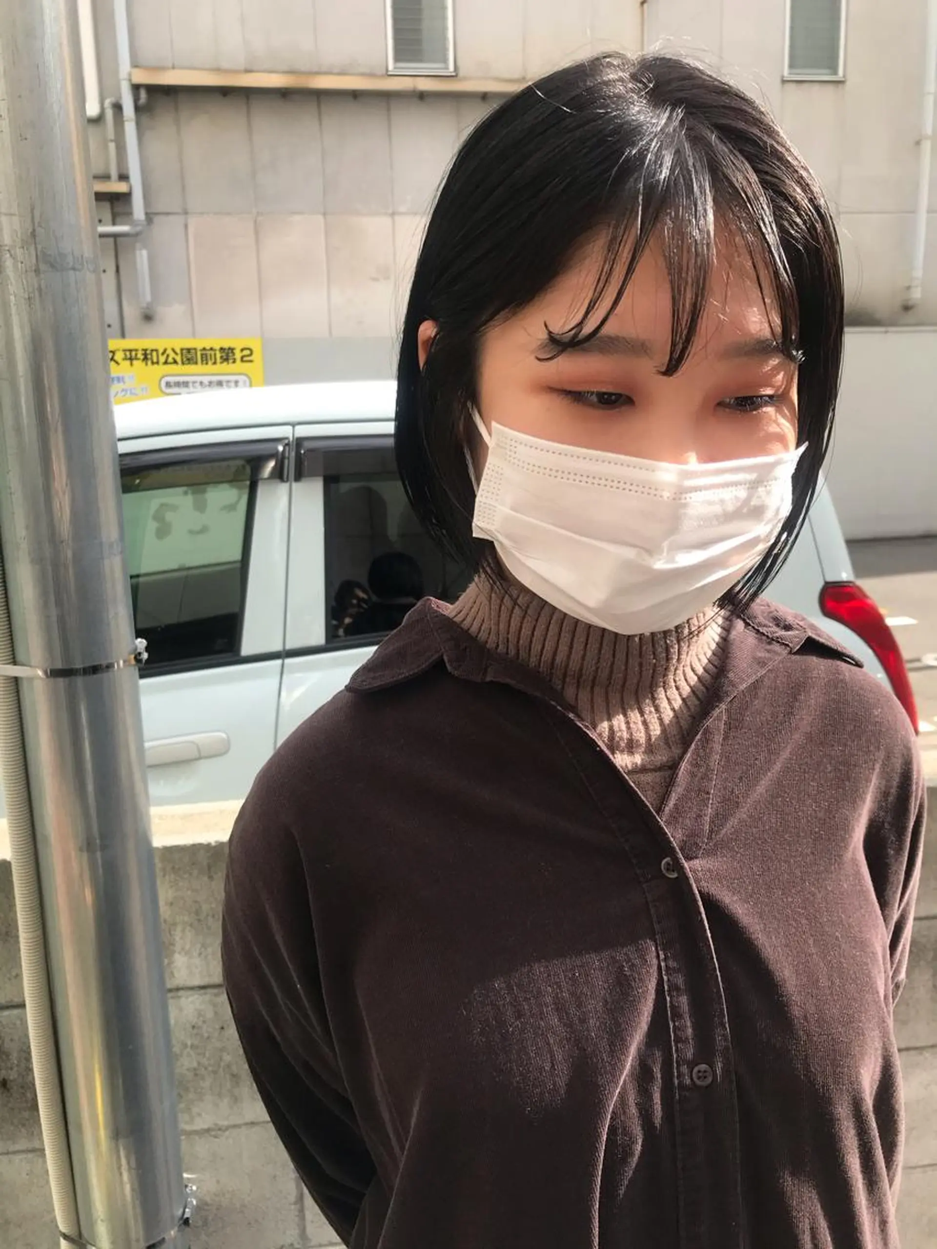 ショート カット 縮毛矯正 トリートメント さの あやねのヘアスタイル