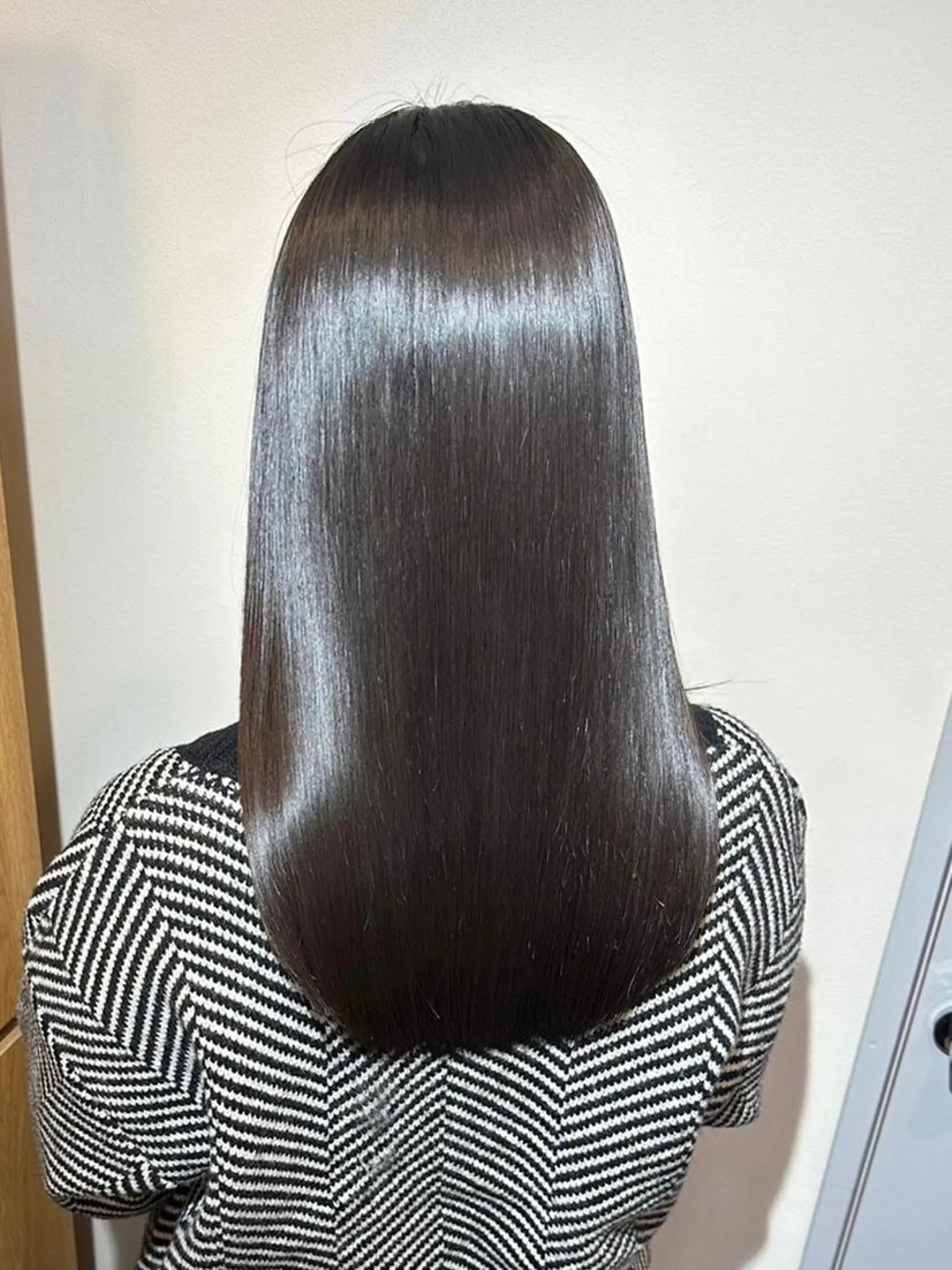 ロング ボブ くせ毛 ハイライト 髪質改善 韓国風ヘア ヘアカラー トリートメント 神戸ボブ✂️ ioe三宮/田 伸佳のヘアスタイル