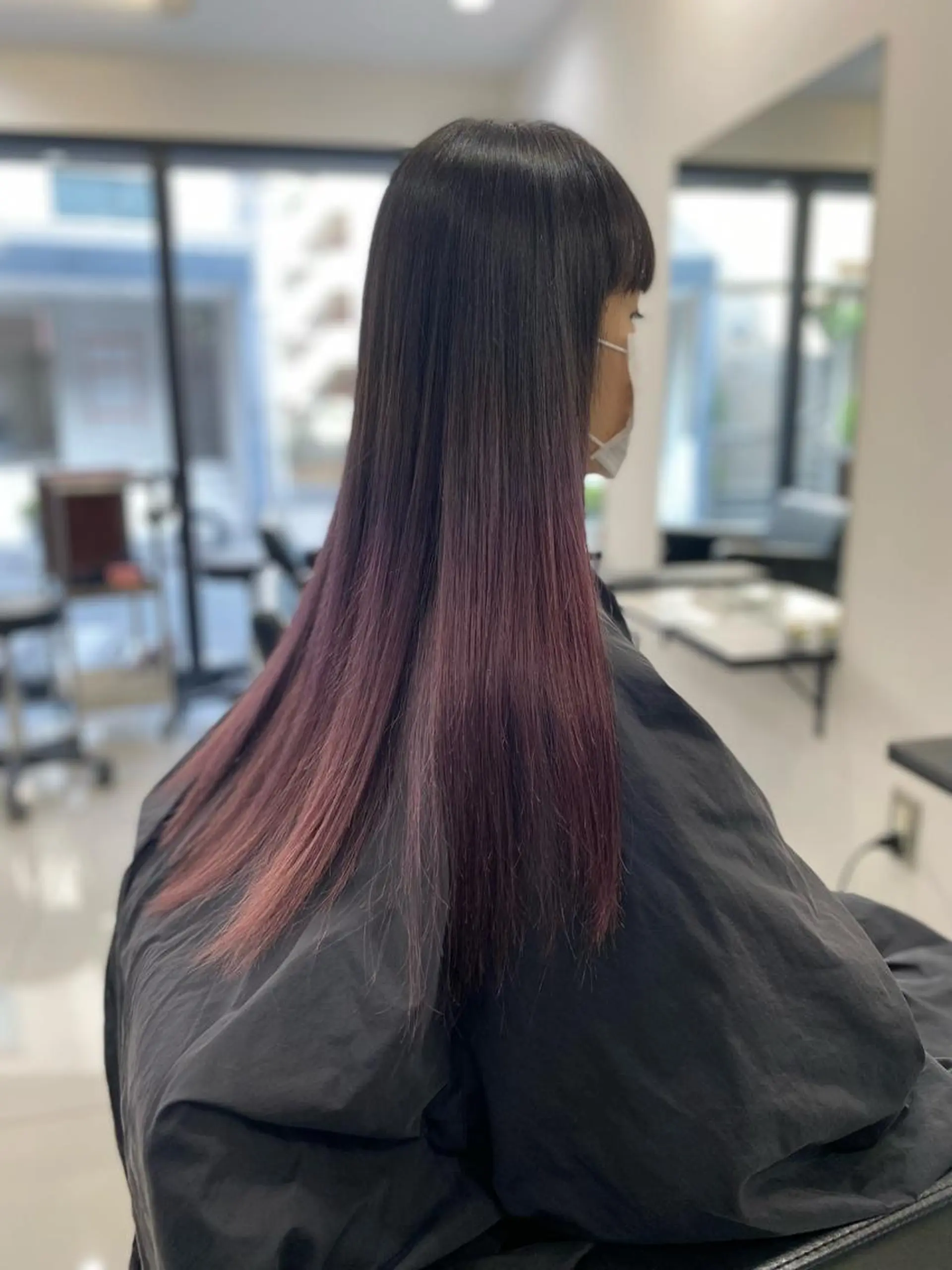 ロング カラー バレイヤージュ グラデーションカラー ハイライトカラー ハイトーンカラー インナーカラー opus 店長大和 レイヤー/赤み消しのヘアスタイル