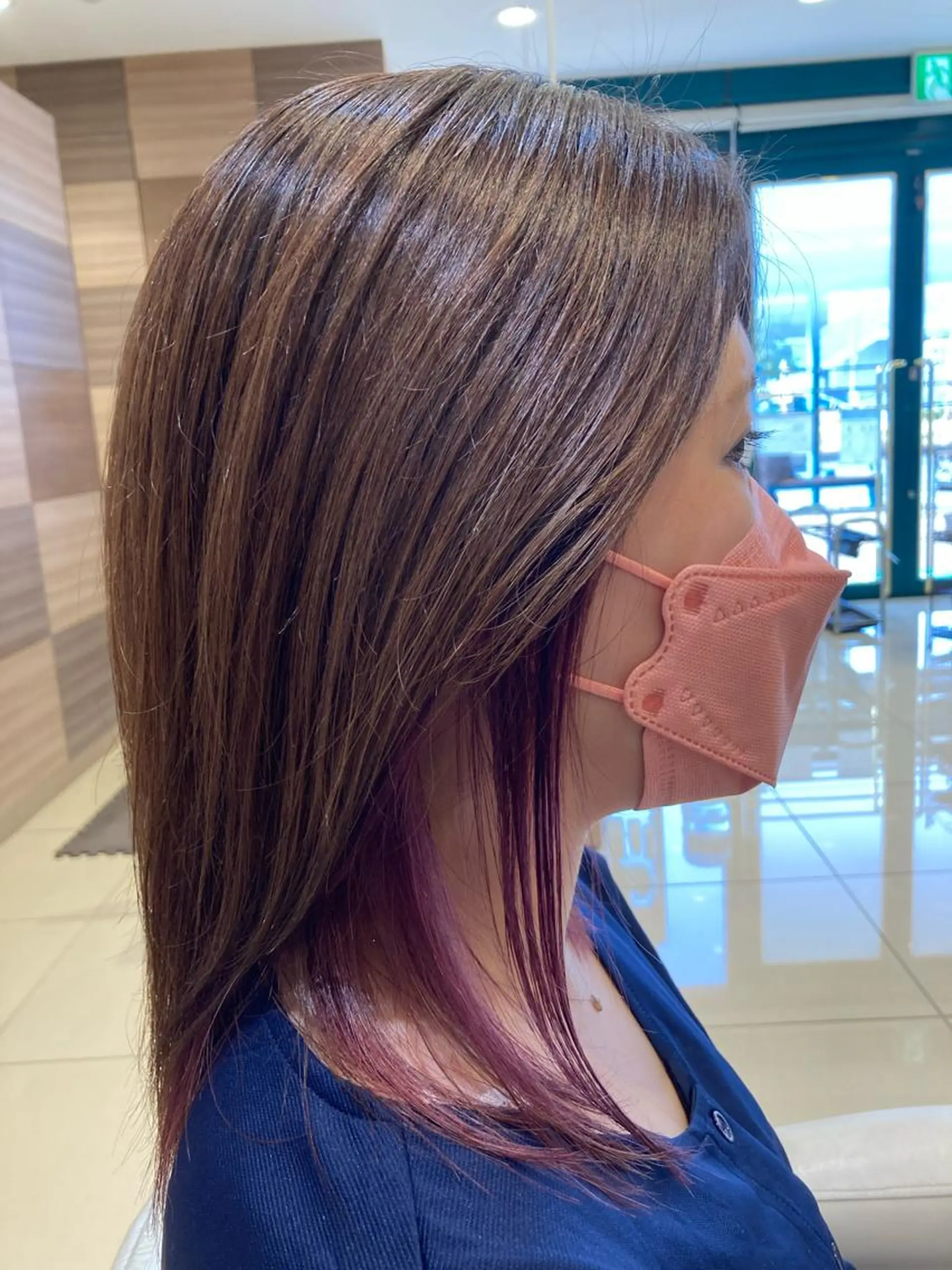 セミロング カラー ヘアカラー トリートメント 🔸縮毛矯正🔸 カソリ　ナユタのヘアスタイル