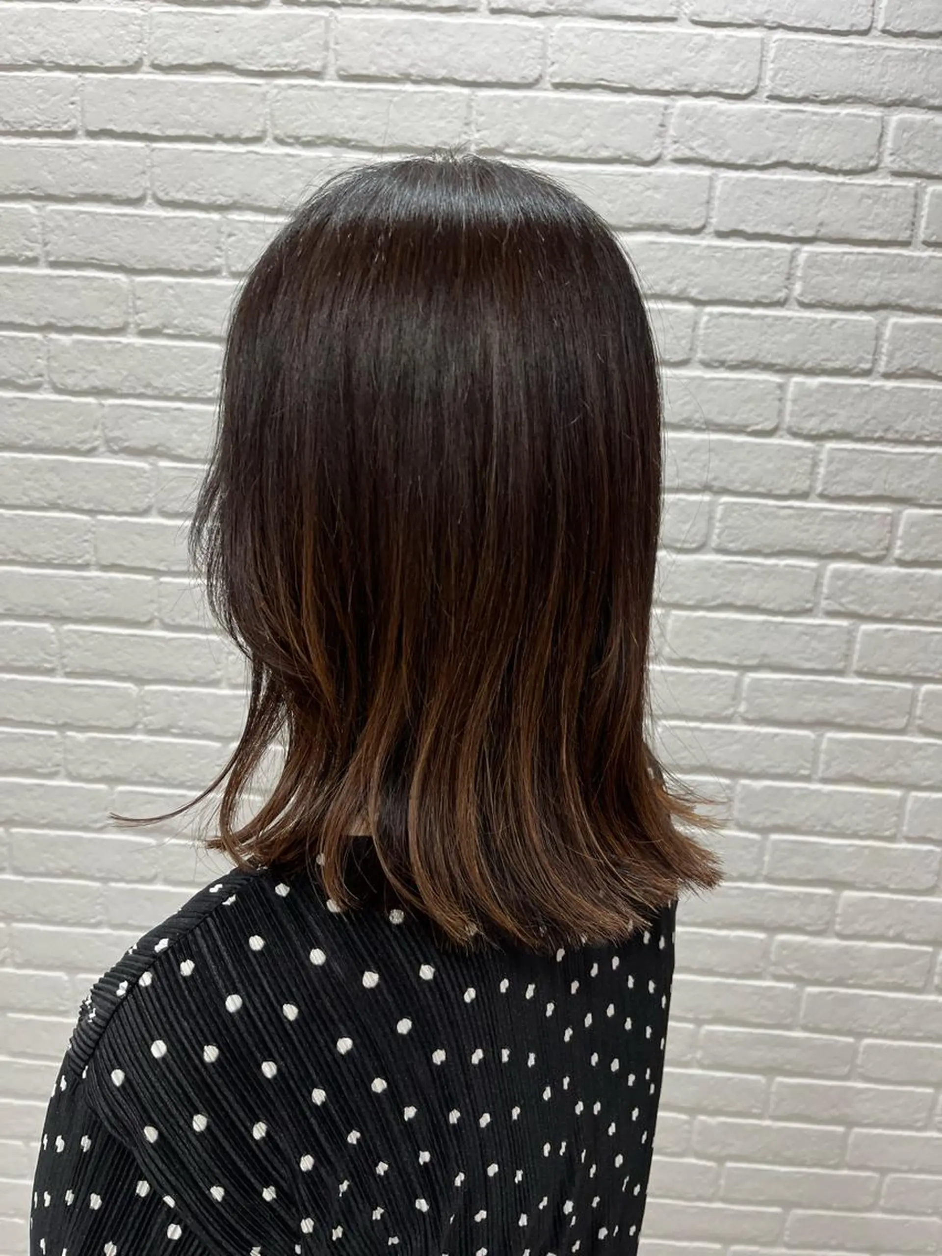 ミディアム 外ハネヘア 中村 由稀のヘアスタイル