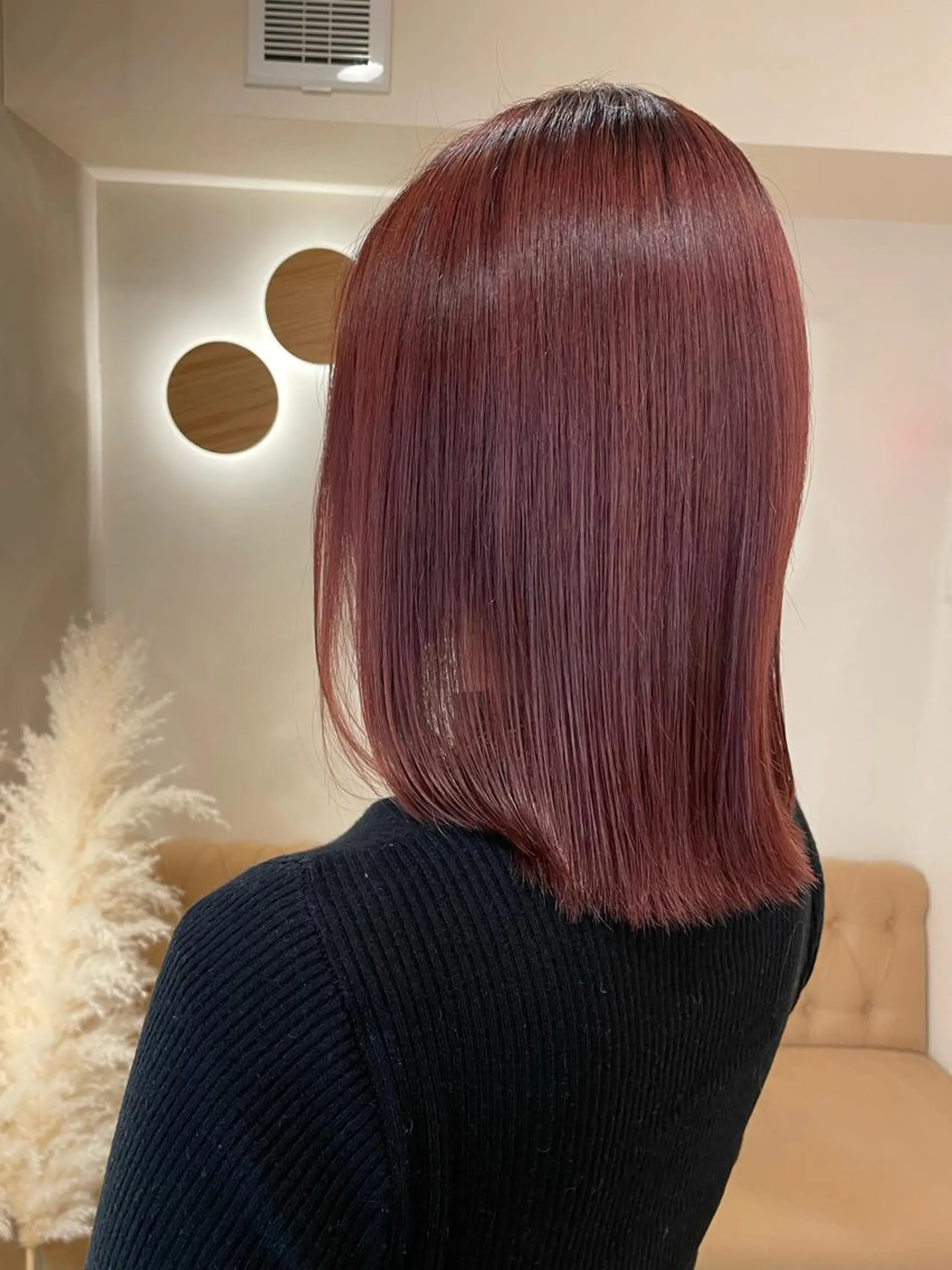 カラー シンバヒナノ/パーマ レイヤー/髪質改善のヘアスタイル