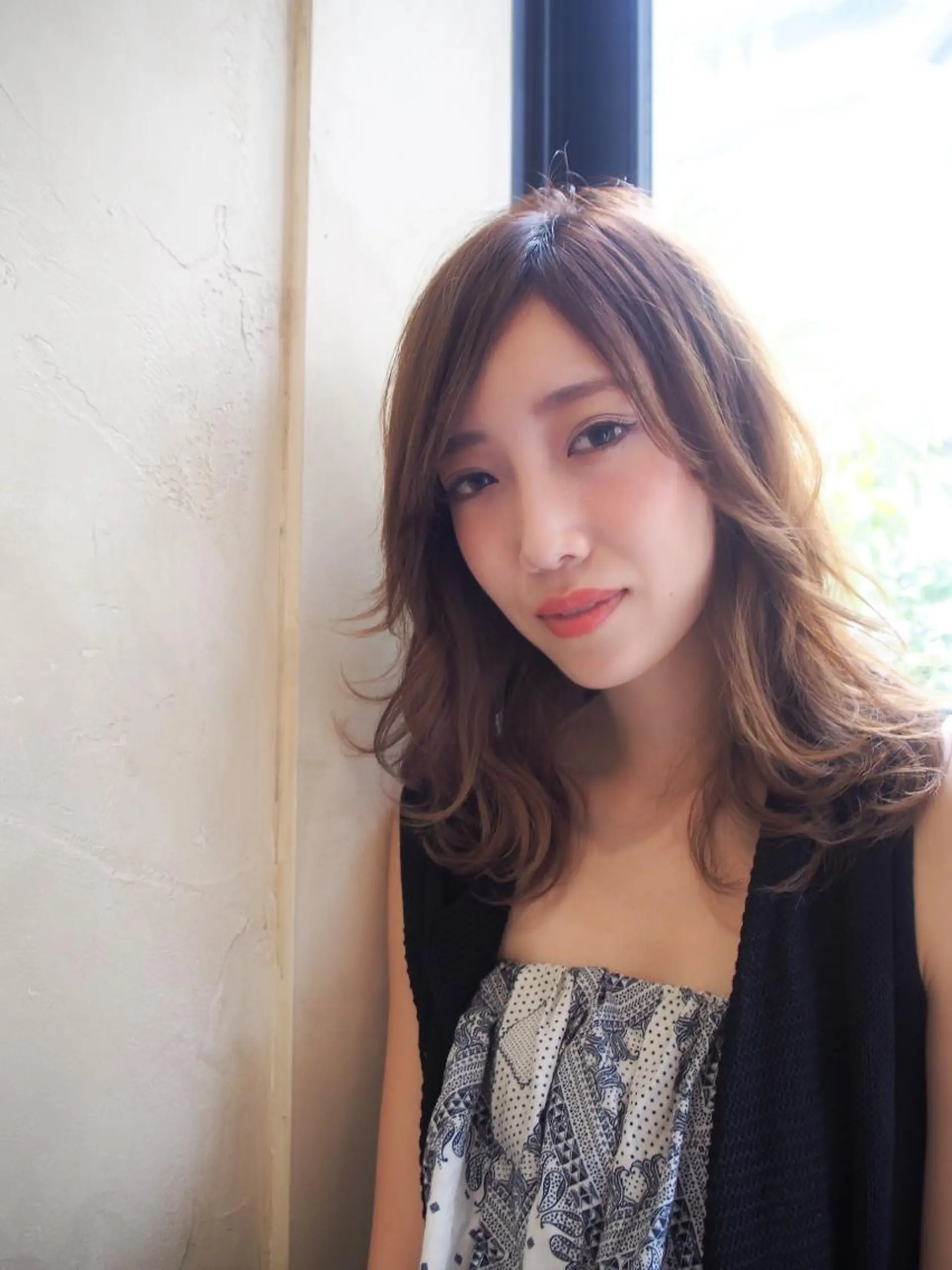 ミディアム カラー パーマ ベージュカラー イルミナカラー 🌈髪質改善💕 縮毛矯正✨青木まで✨のヘアスタイル