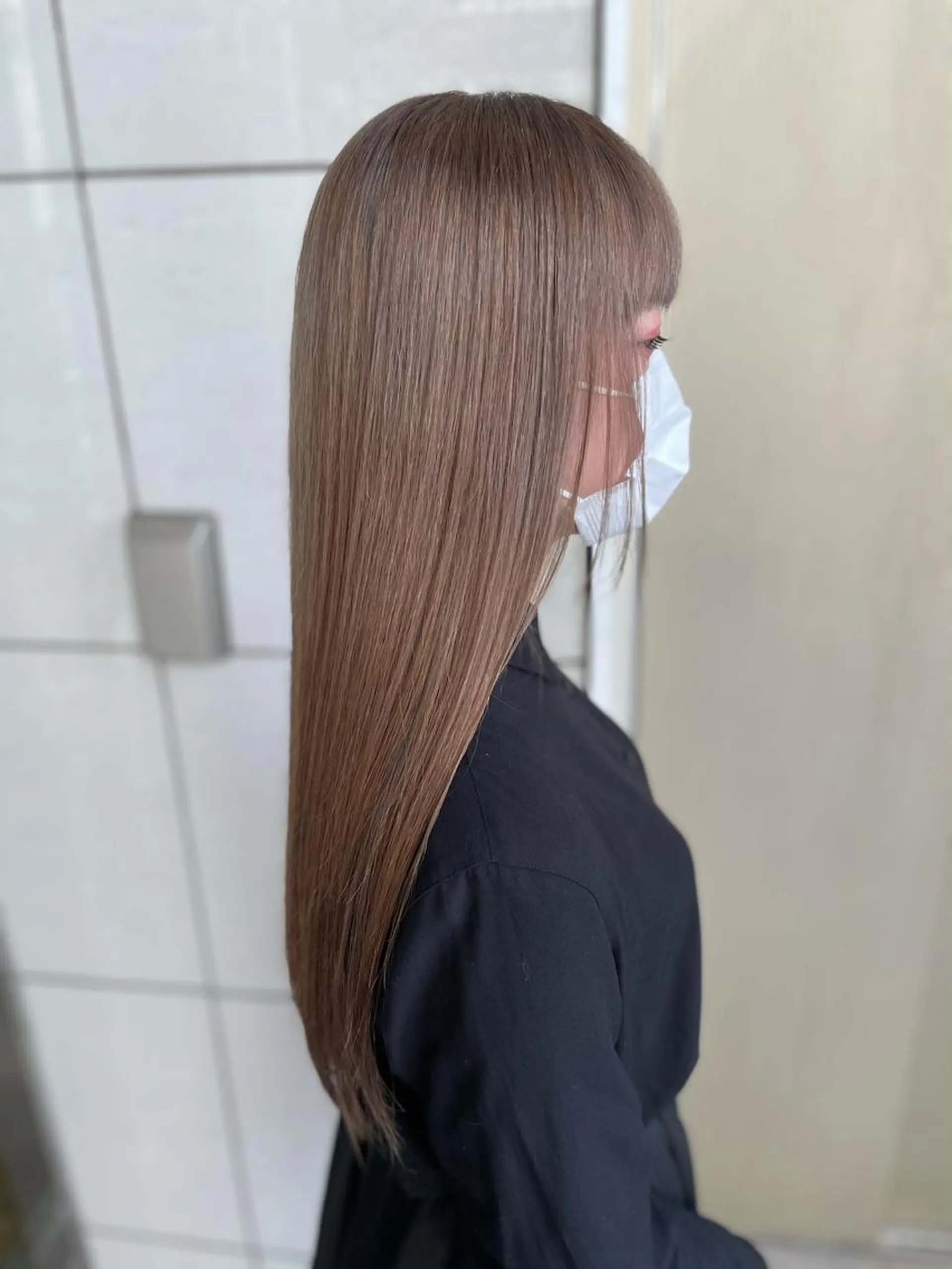 ミディアム カラー 坂野 結子のヘアスタイル