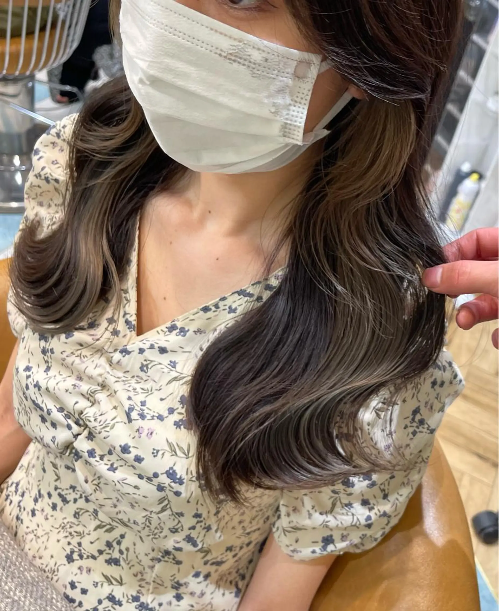 セミロング ヘアカラー トリートメント マンツーマン施術 山口つよしのヘアスタイル