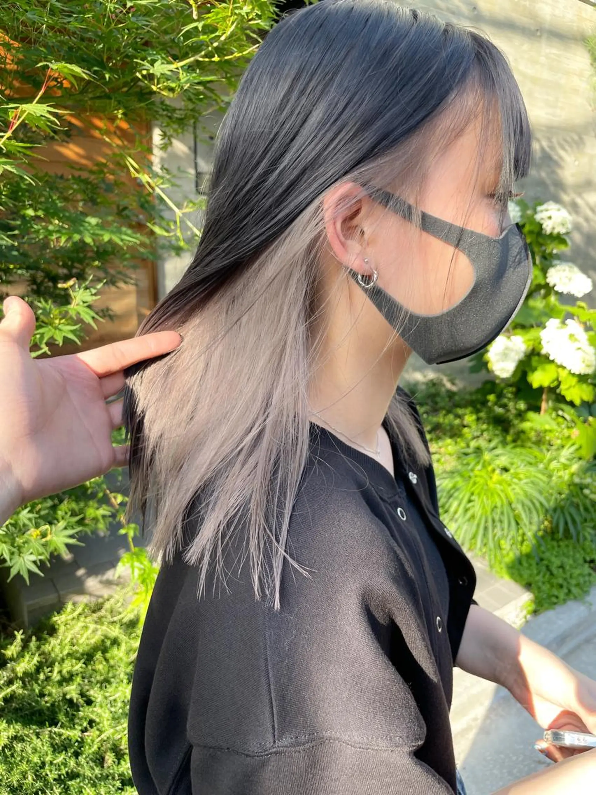 セミロング カラー ヘアカラー トリートメント 顔周りカット× 髪質改善【リョウ】のヘアスタイル