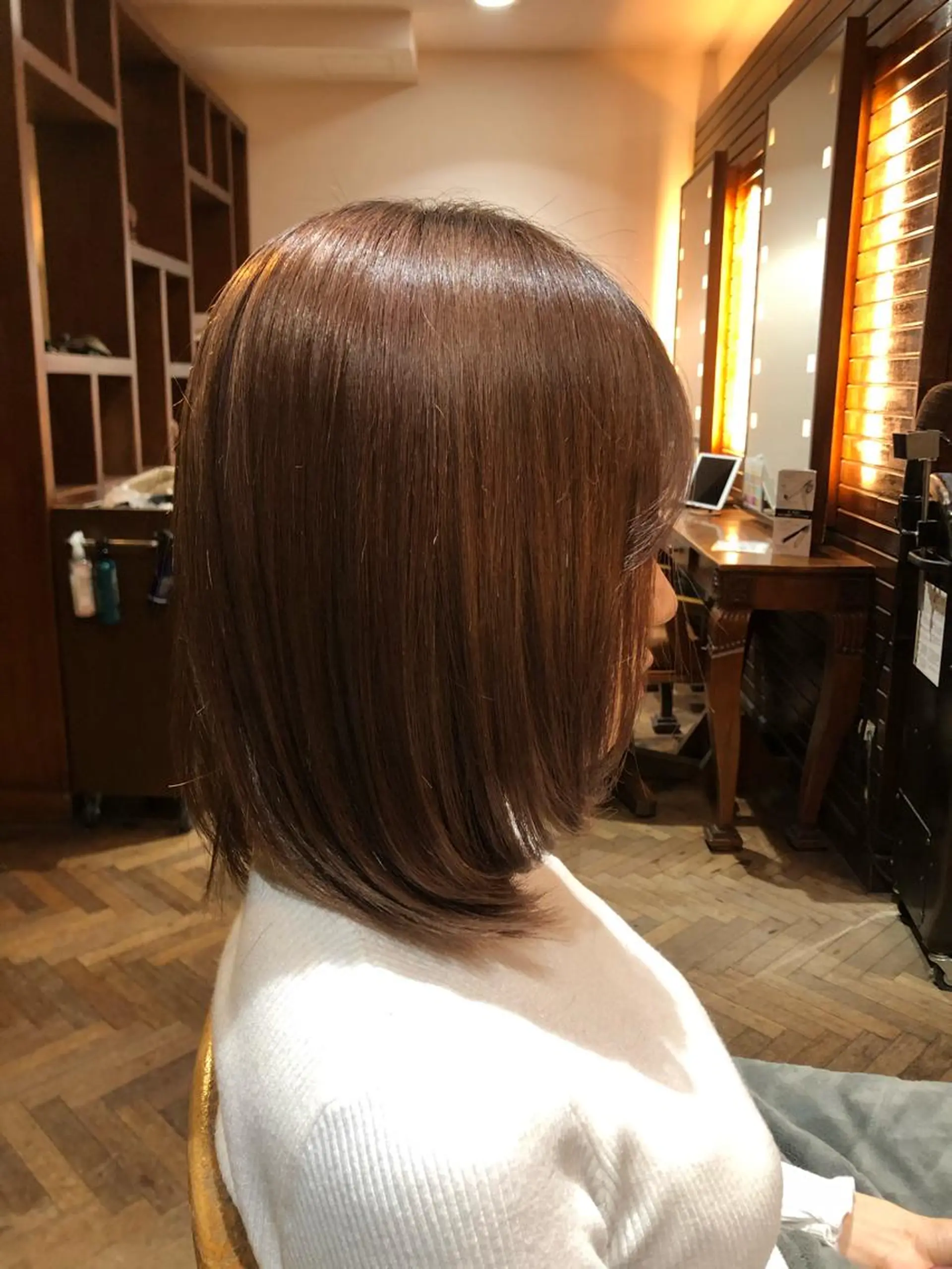 ミディアム ボブ トリートメント 酸熱トリートメント stylist YUTOのヘアスタイル