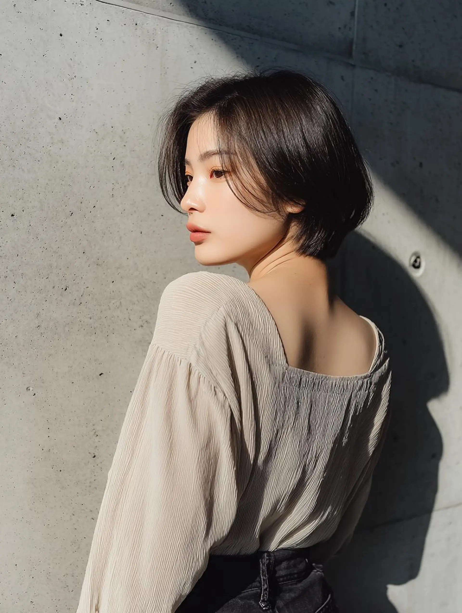 ショート レイヤーカット 小顔カット カット ヘアカラー トリートメント ショート＆ボブ🦋 shell立川🫧のヘアスタイル