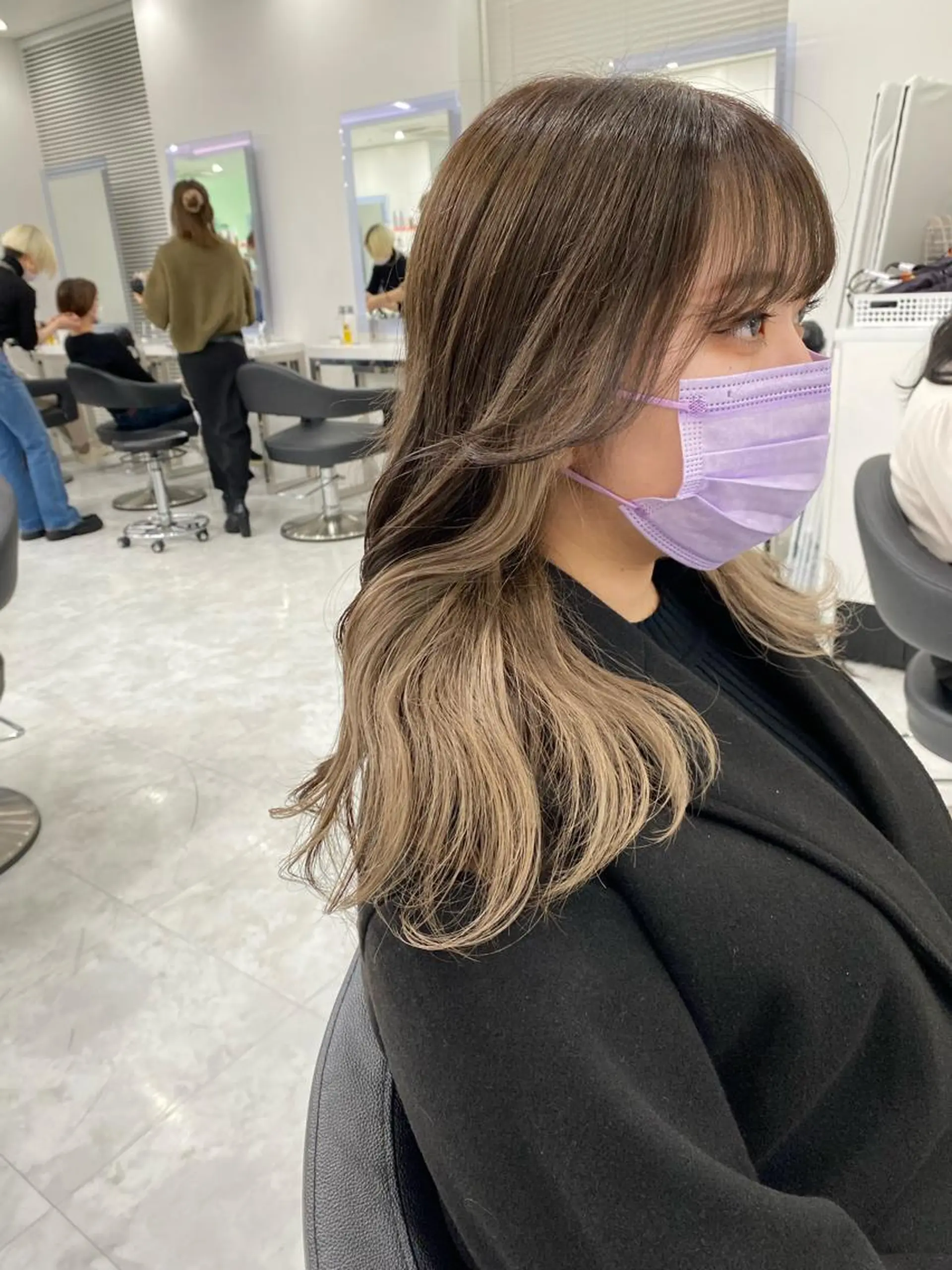 セミロング 韓国カット/ パーマ/KOTAのヘアスタイル