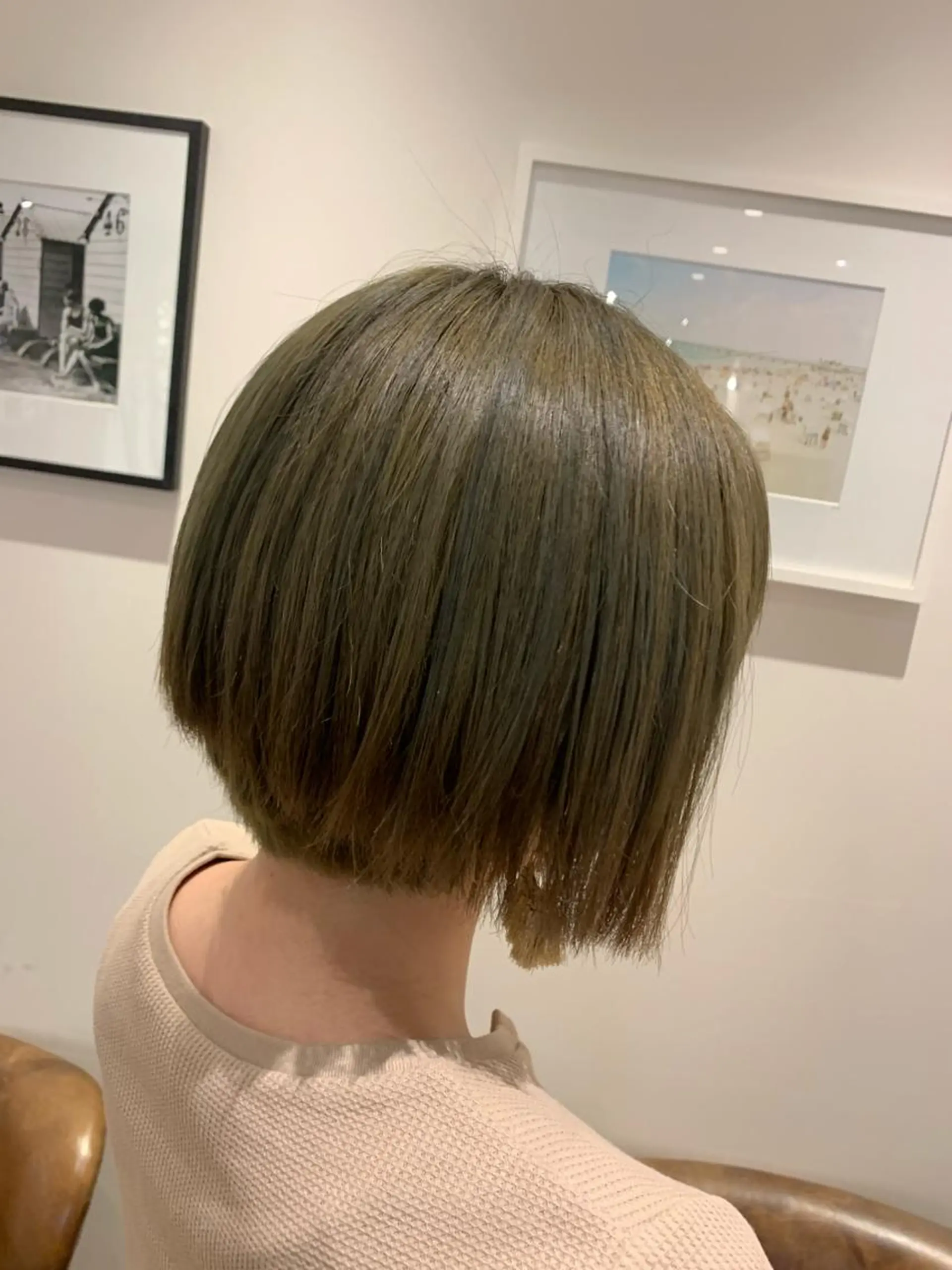 ショート カラー アッシュ ボブ Lolonois梅田 /Okazaki:)のヘアスタイル