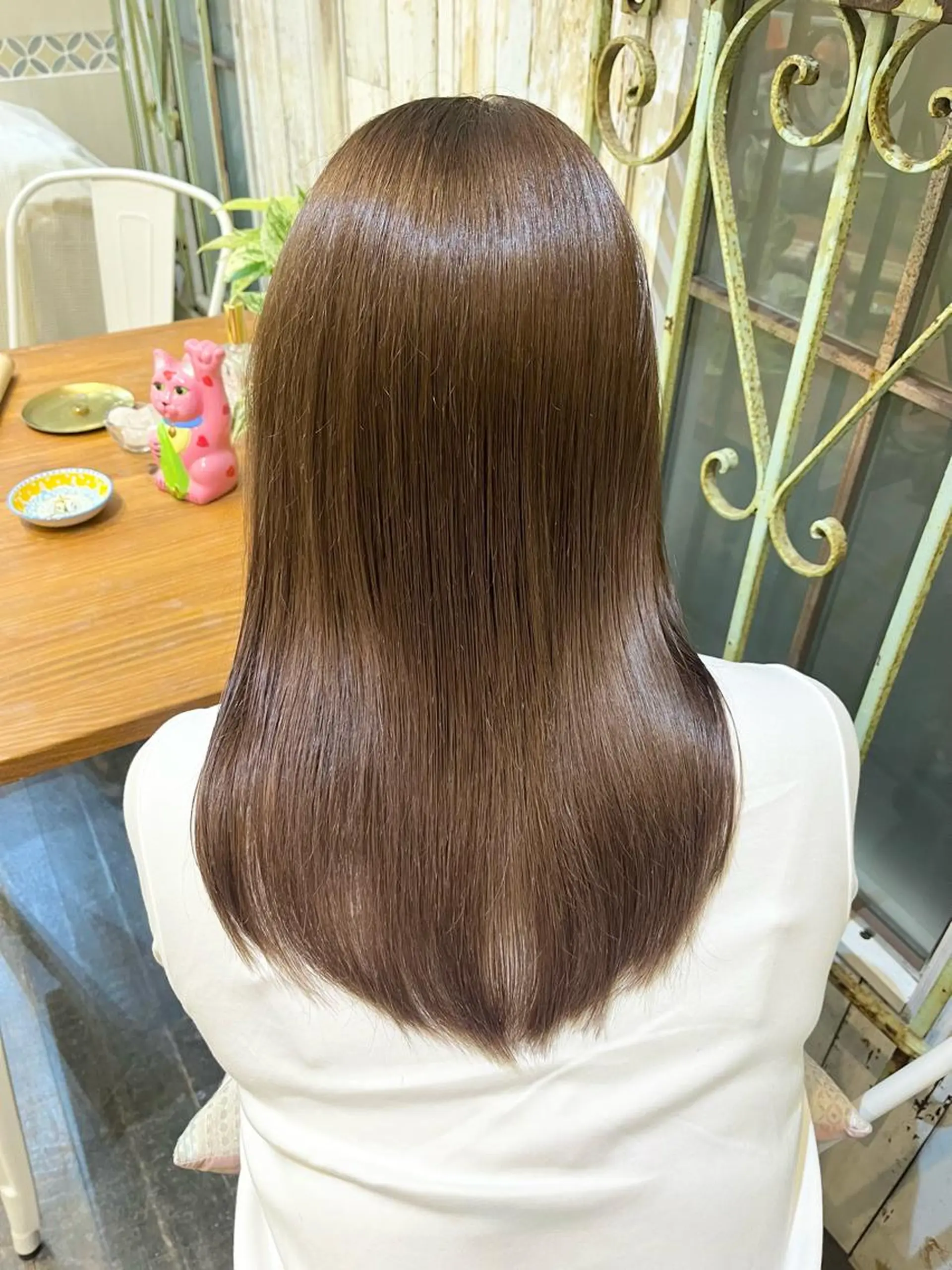 セミロング カラー 髪質改善 トリートメント 髪質改善☆ 縮毛矯正miyuのヘアスタイル