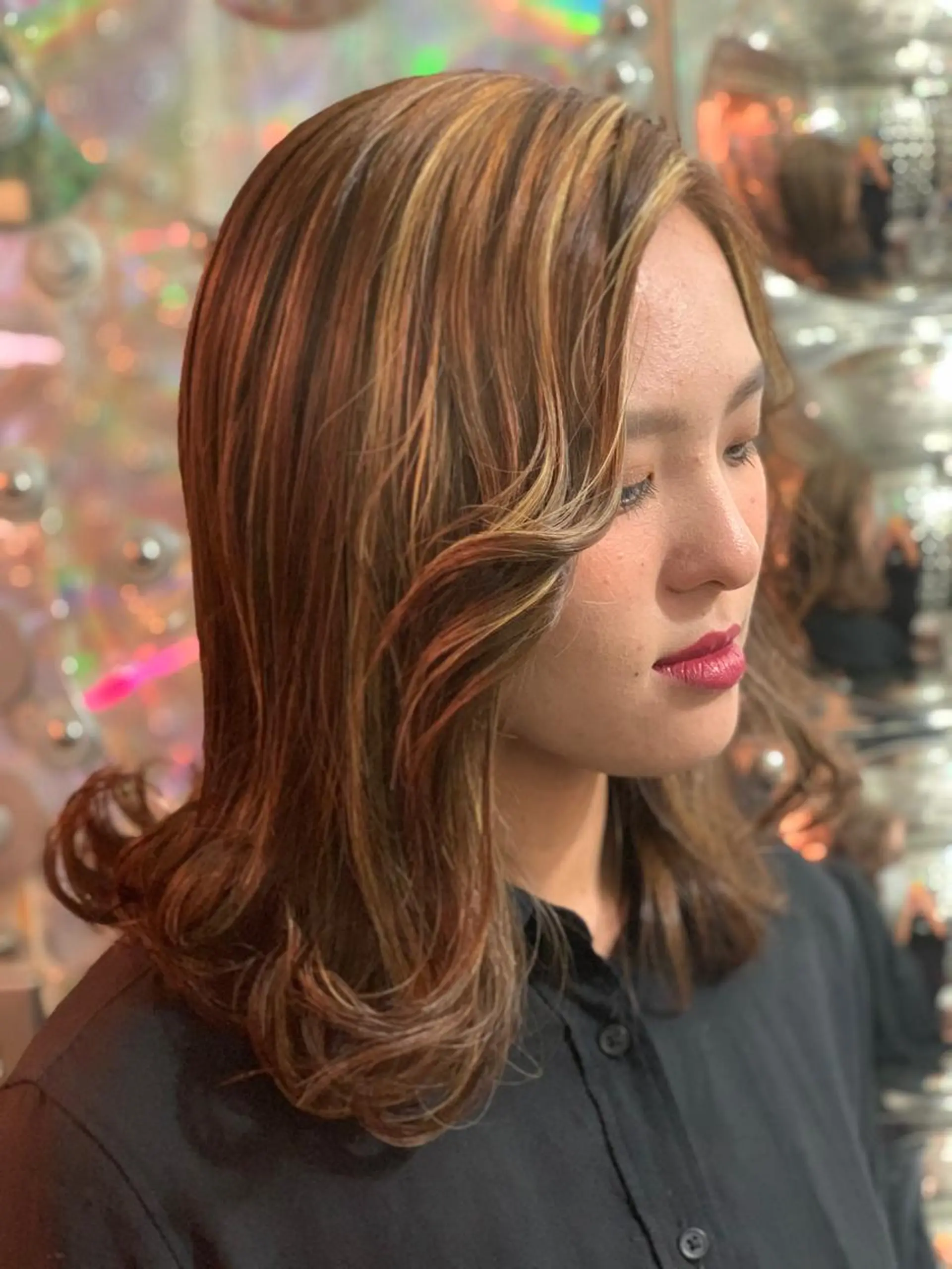 ミディアム アッシュ ハイライト 🌈派手髪エクステ ブレイズ🌈ひろとのヘアスタイル