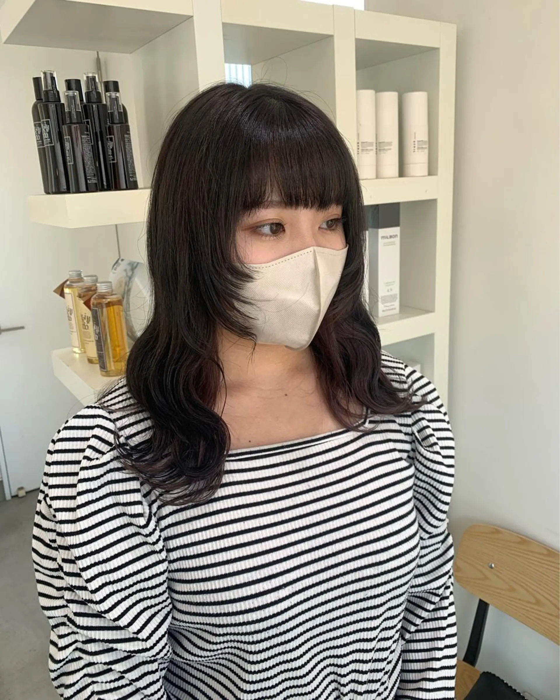 ロング カラー カット ヘアカラー 長山 茉白のヘアスタイル