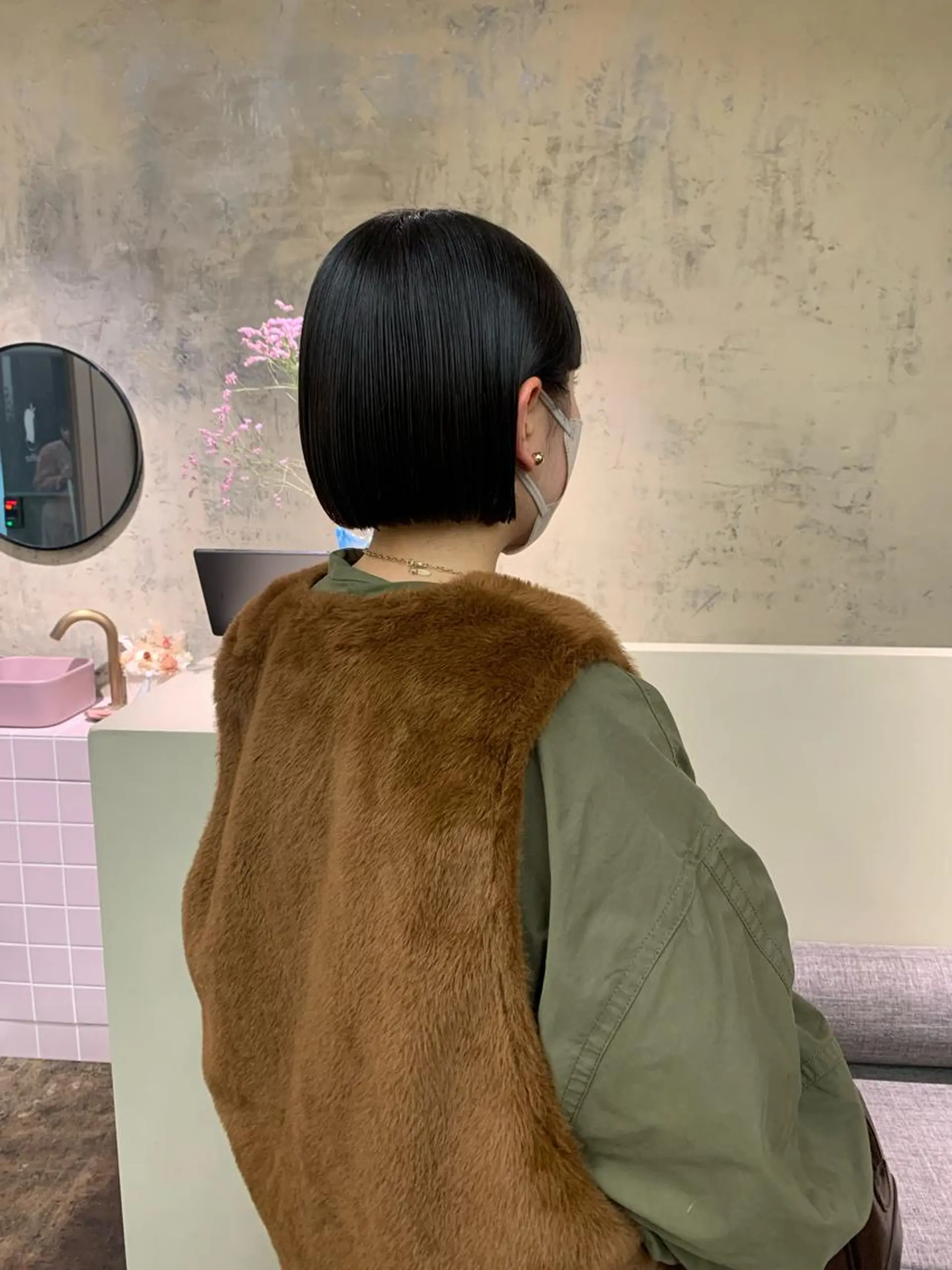 ショート カラー ボブ yupi🐈‍⬛ レイヤー/パーマのヘアスタイル