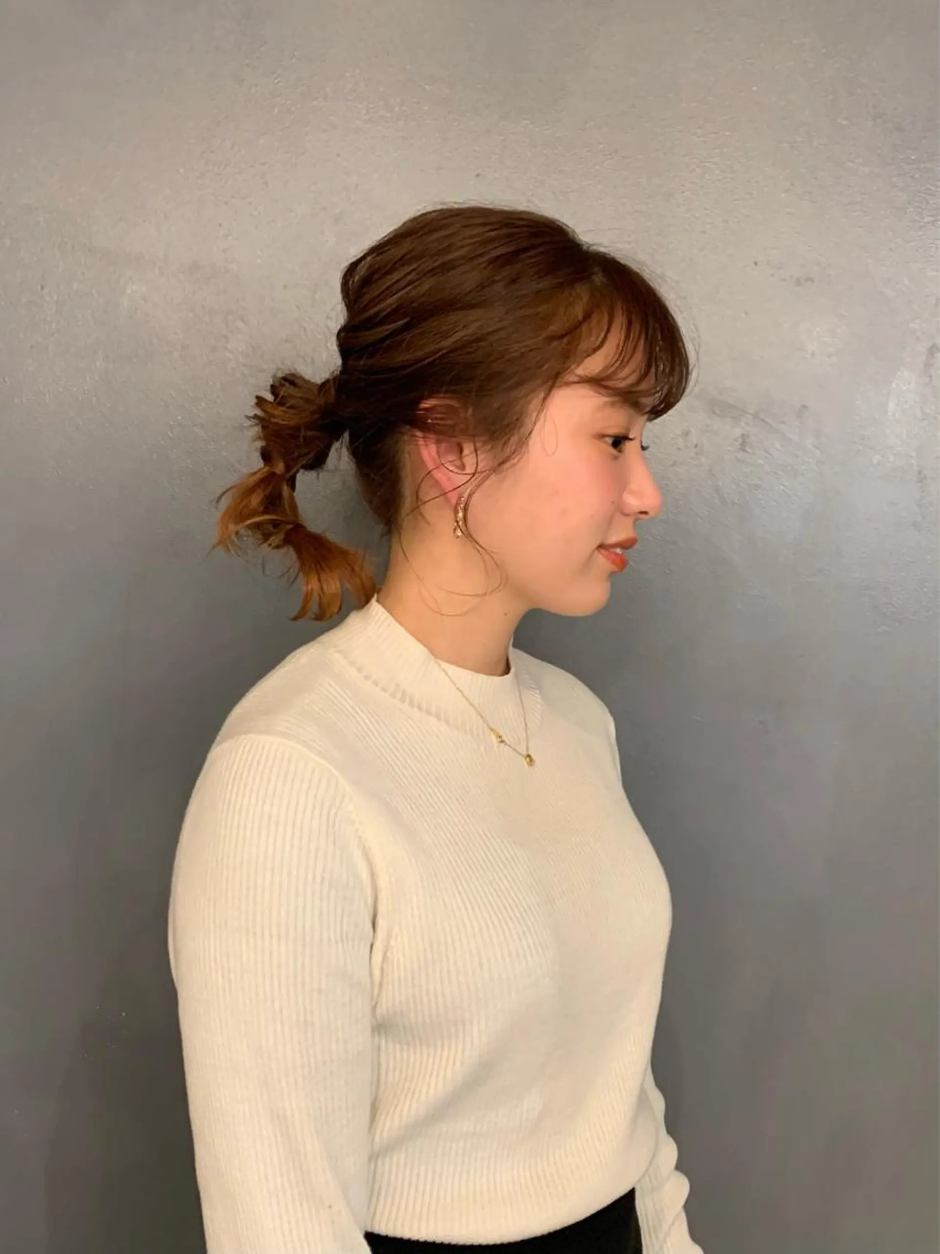 カラー グラデーションカラー オレンジ イズミ ナナコのヘアスタイル