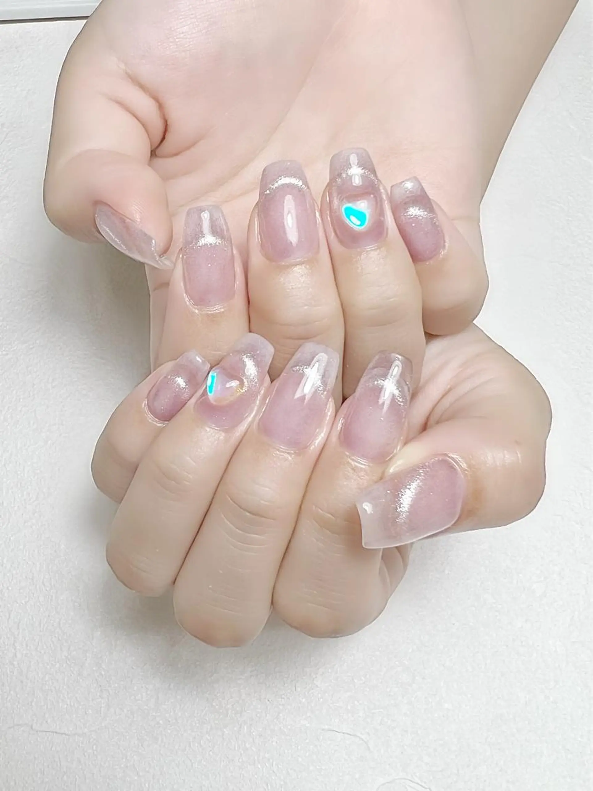 ネイル フレンチネイル マグネットネイル マグネットフレンチ オフィスネイル ワンカラーネイル rouse nail RISATOのネイルデザイン