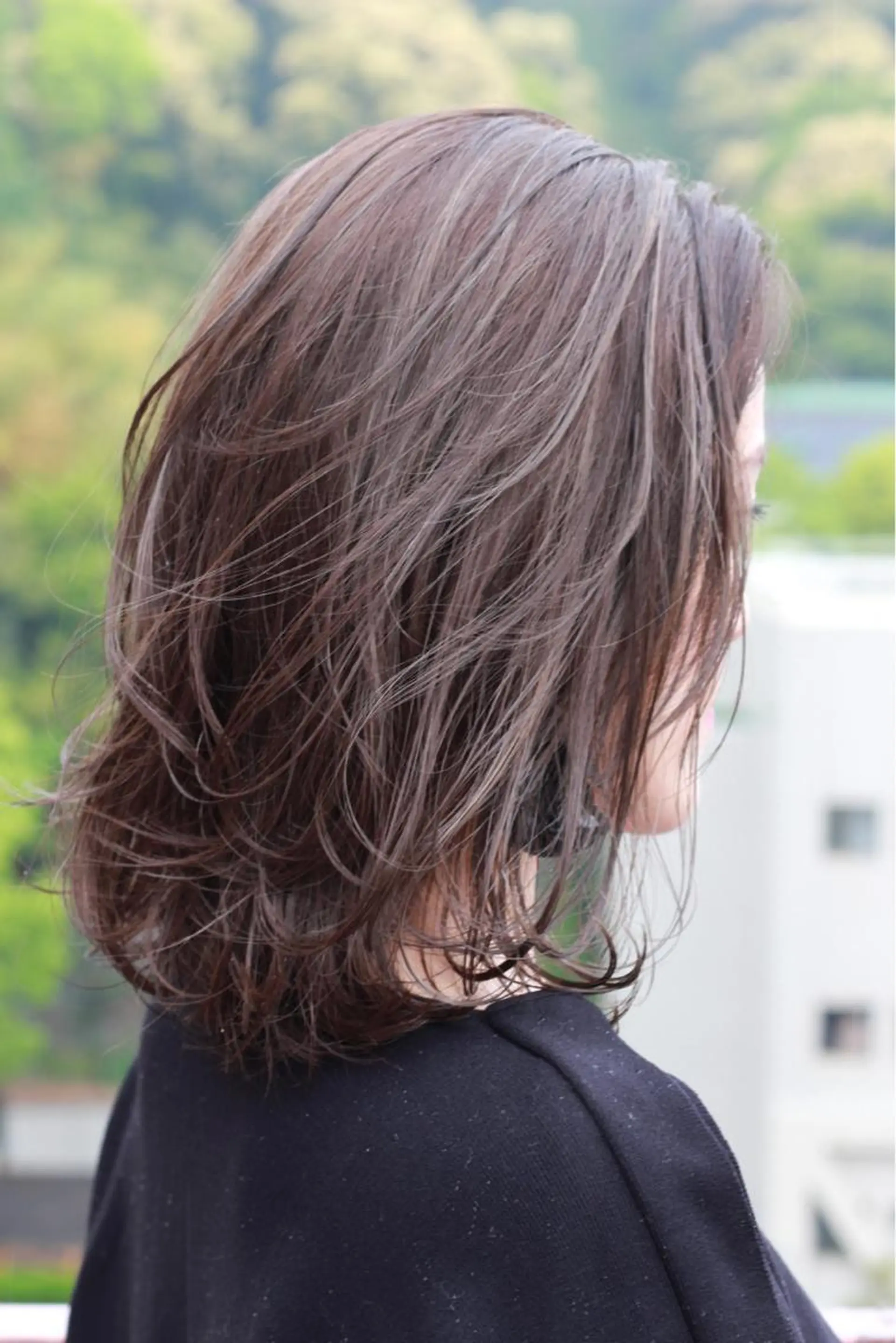 ミディアム カラー グレージュ ハイライトカラー ハイライト カット 縮毛矯正 Viage （ビアージュ）のヘアスタイル