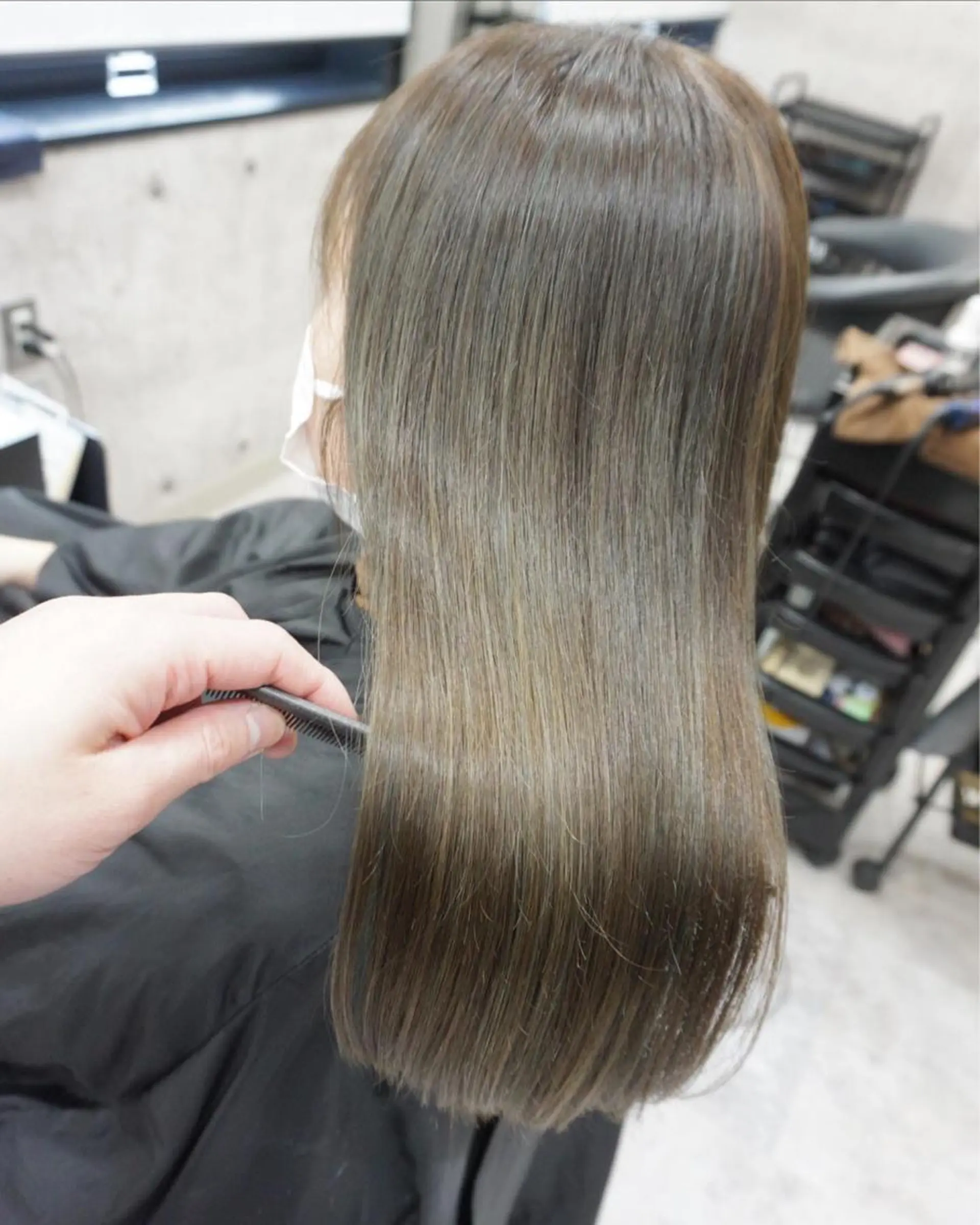 セミロング ハイライト トリートメント カット ヘアカラー トリートメント hair teria ryu 大塚のヘアスタイル