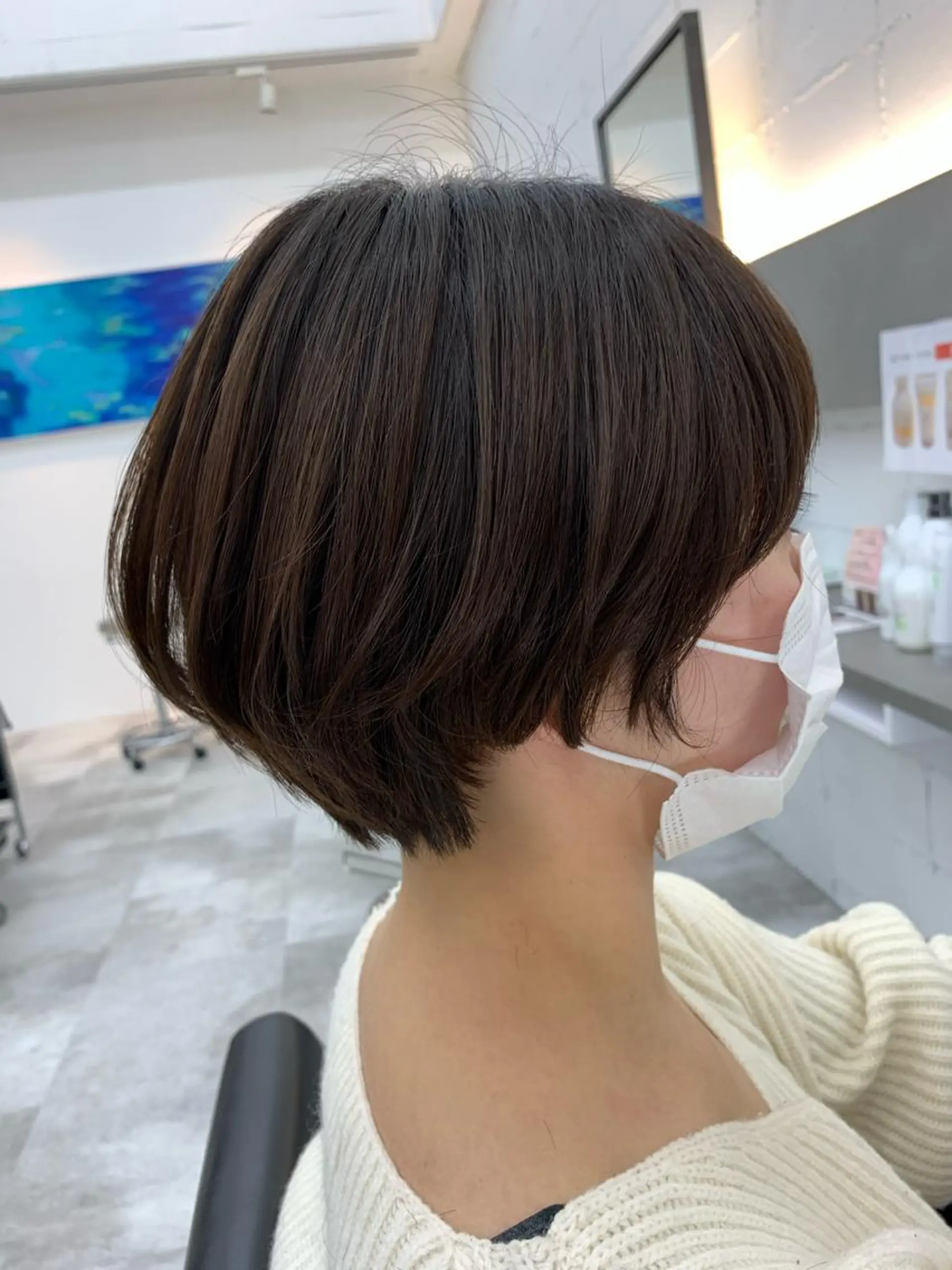 ショート カラー 💎髪質改善/縮毛 矯正💎メンズパーマのヘアスタイル