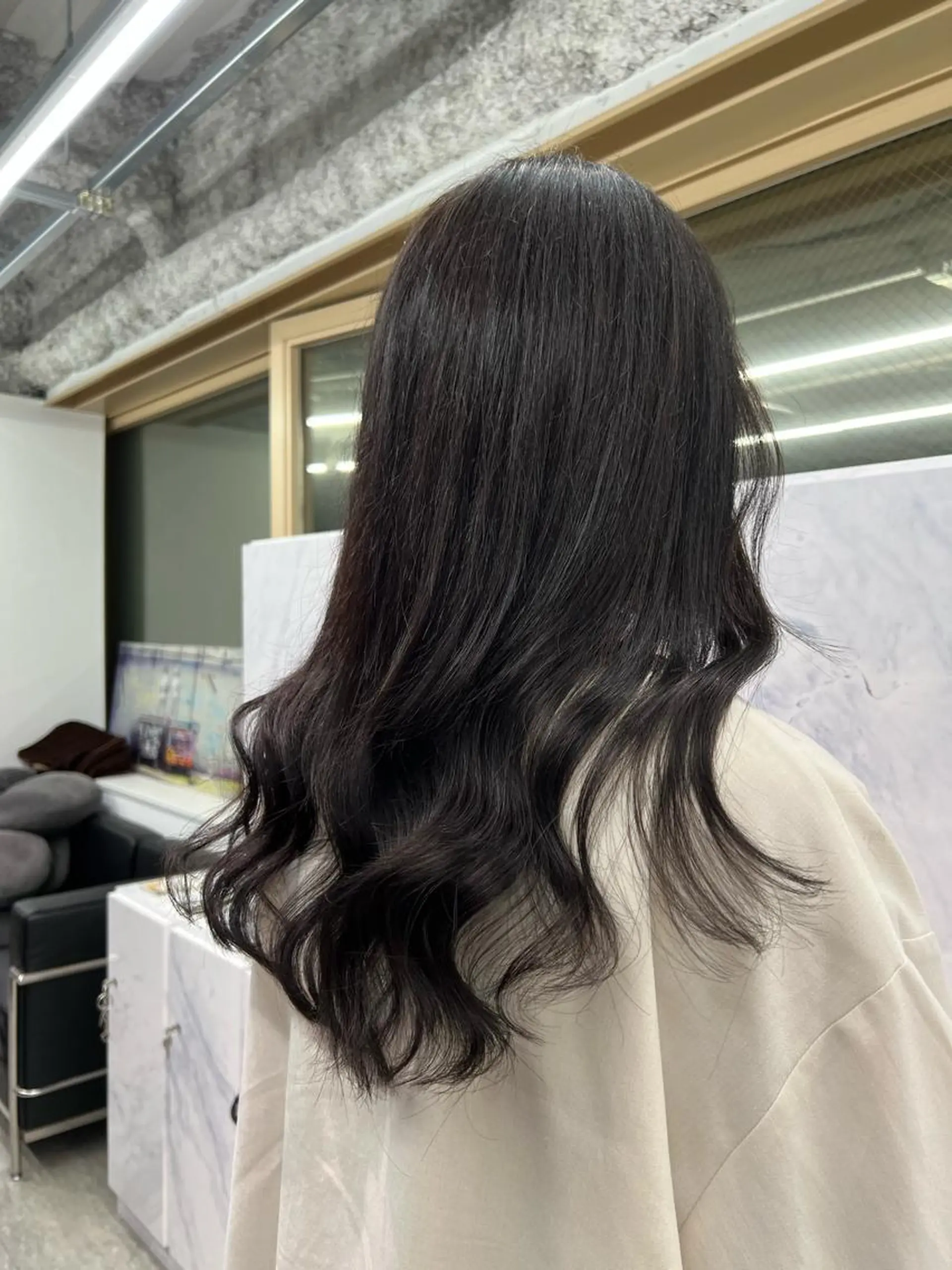 ロング カラー ハイトーン&髪質改善 ＆韓国エクステ🤎のヘアスタイル