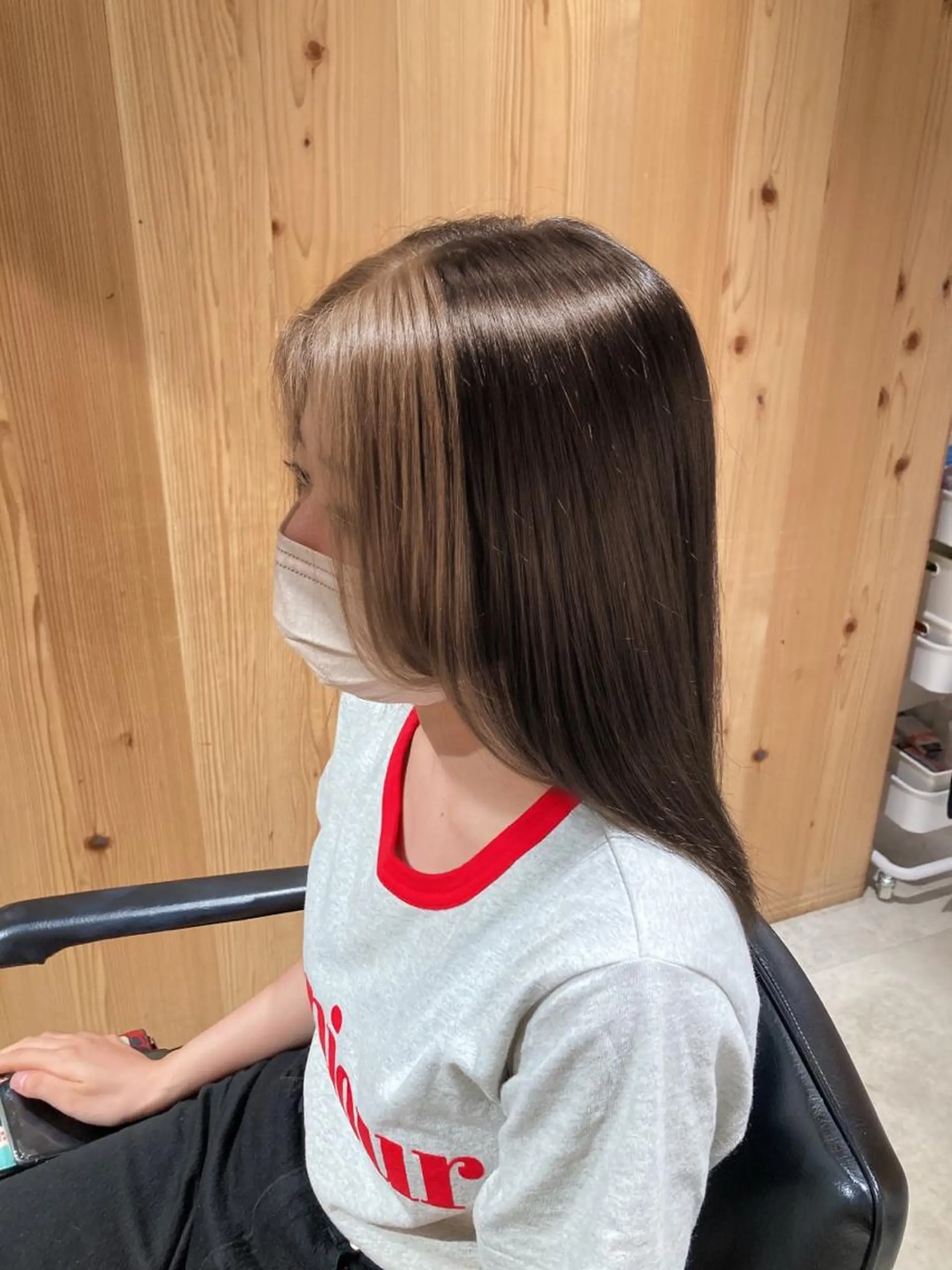 セミロング カラー ベージュカラー ホワイトベージュ カット ヘアカラー トリートメント ヘッドスパ スキバサミを使わない カット🌼唯🌼のヘアスタイル