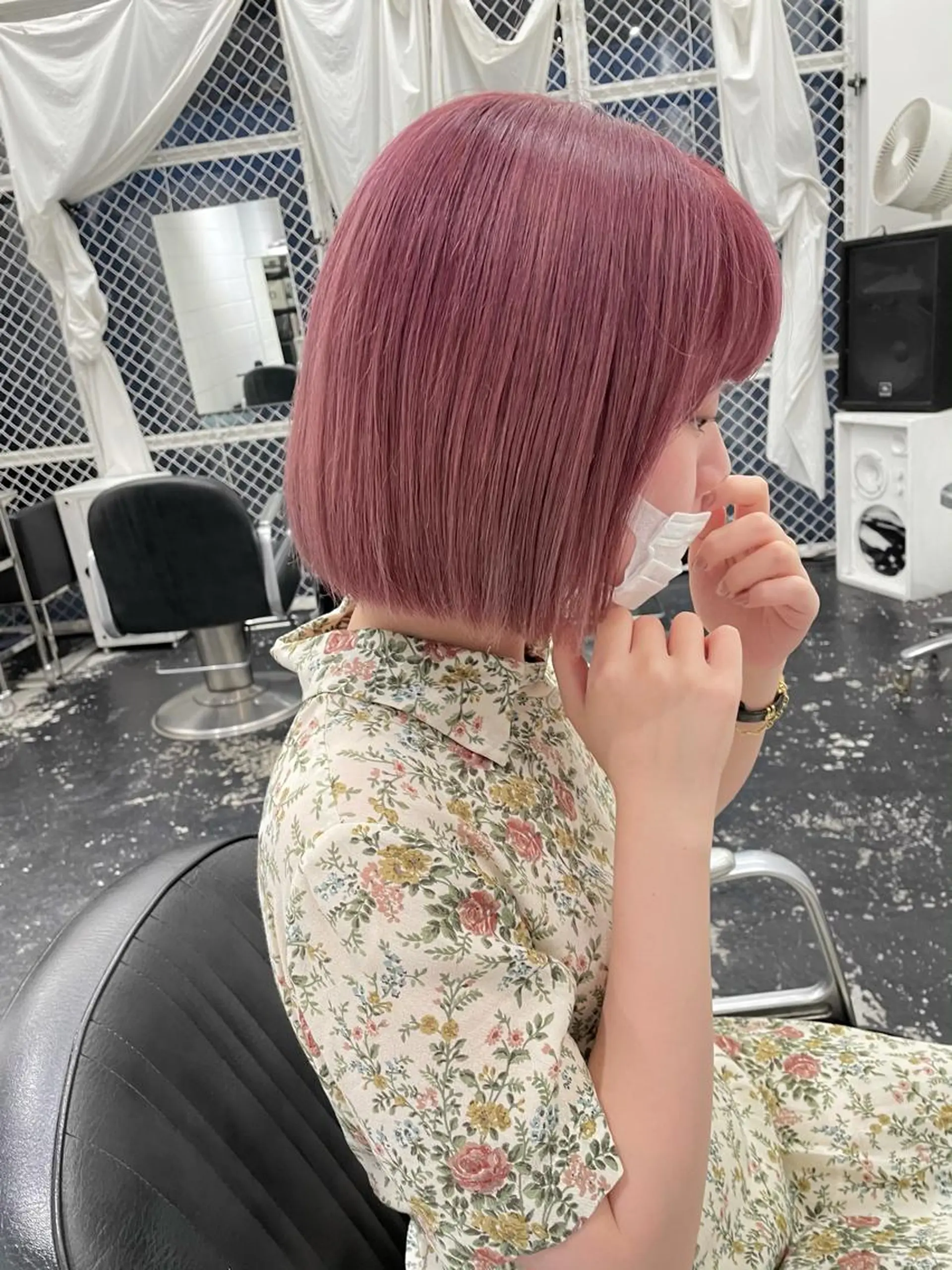 ミディアム カラー ヘアアレンジ ブリーチ ラベンダーカラー ピンクカラー ピンクラベンダー カット ヘアカラー トリートメント 艶ハイトーン/ヘア アレンジAYAKAのヘアスタイル