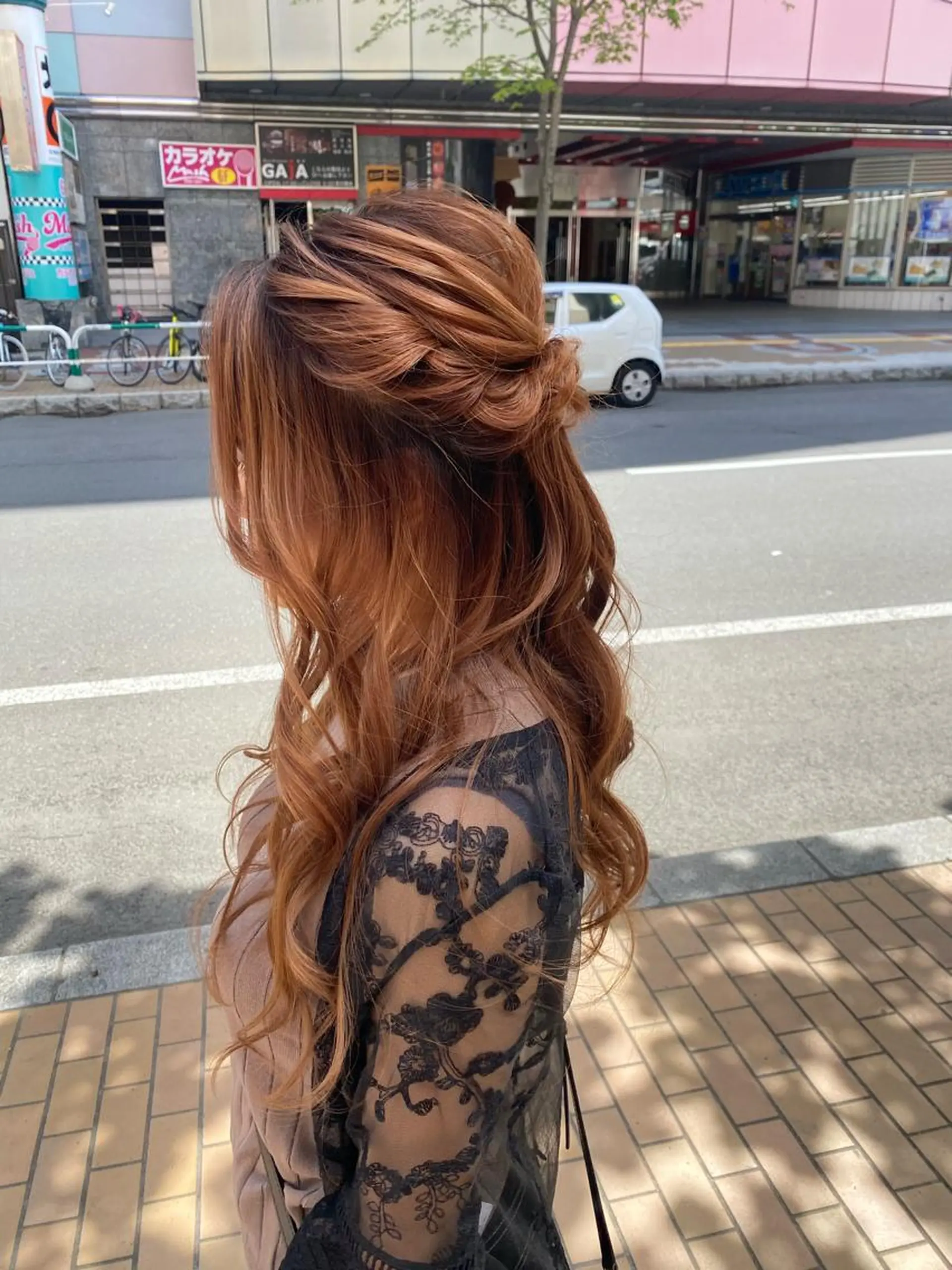 ヘアアレンジ ハーフアップ 大天使 まいめろのヘアスタイル