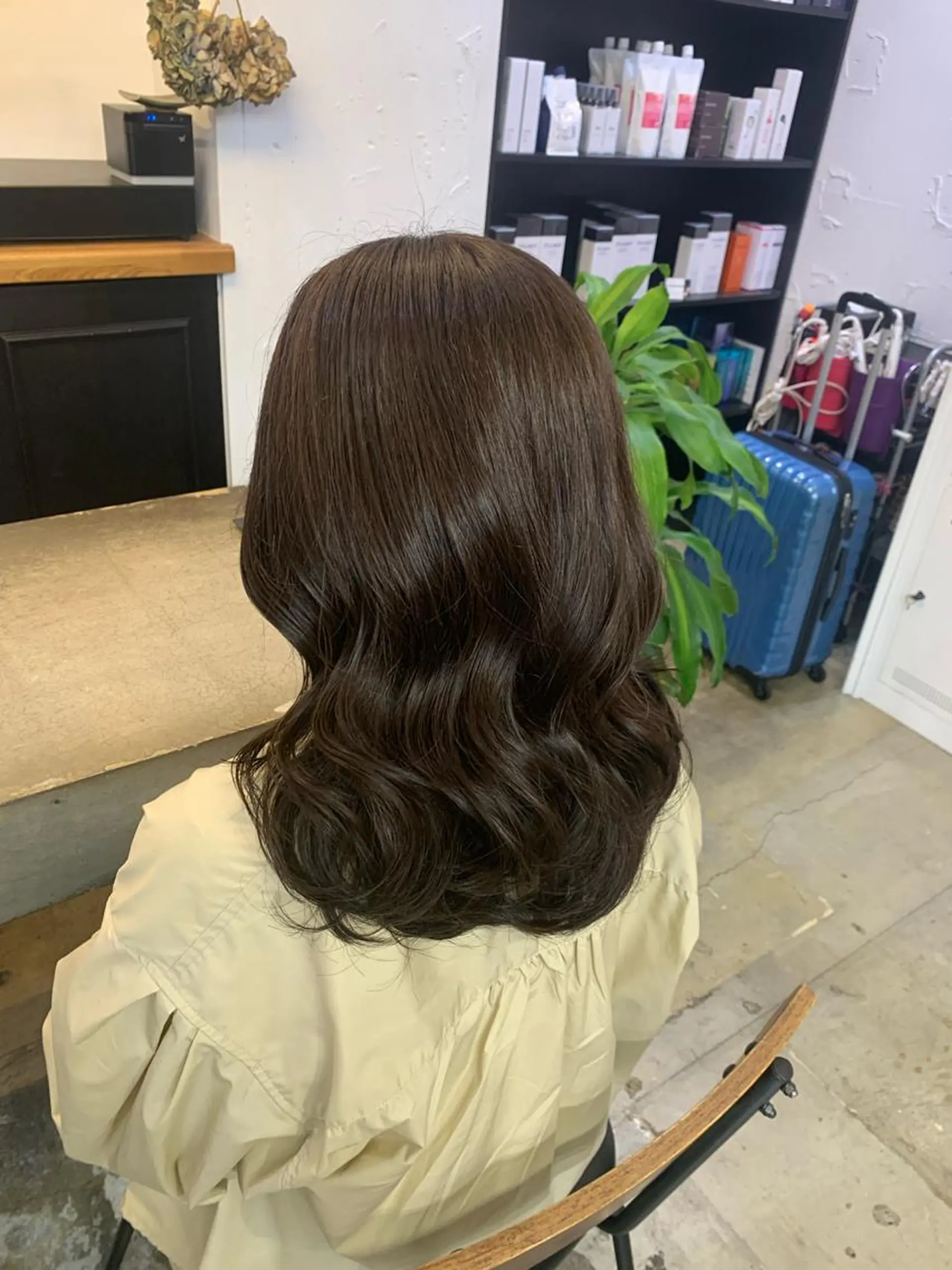 ロング カラー 🌷ラベンダーピンク 顔まわり🌷ねいろのヘアスタイル