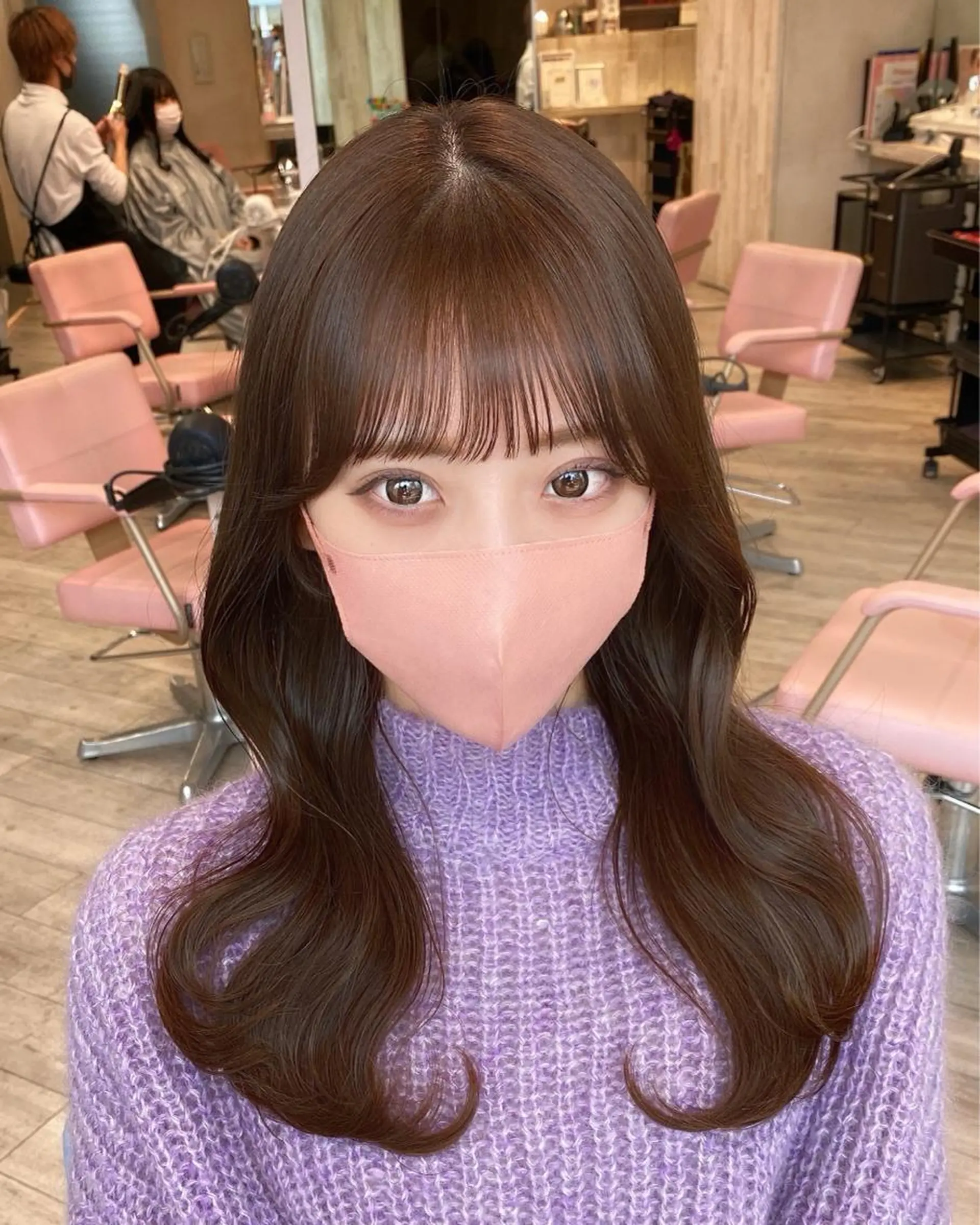 ロング カラー On所属・顔まわりカット🌟 くびれヘア/寺門遥輝のヘアスタイル