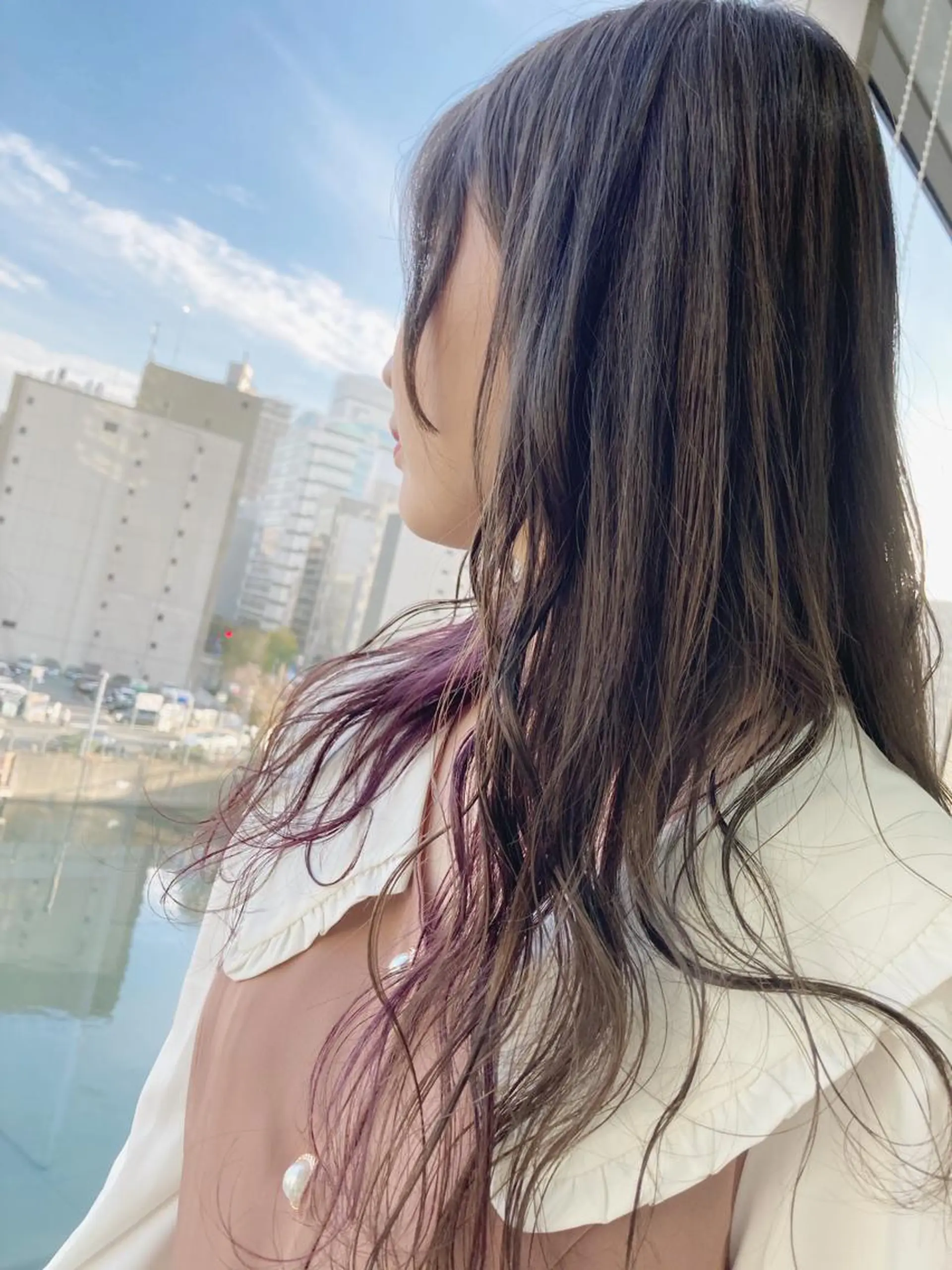 ロング カラー ヘアアレンジ デザインカラー✨ 日高桃佳のヘアスタイル