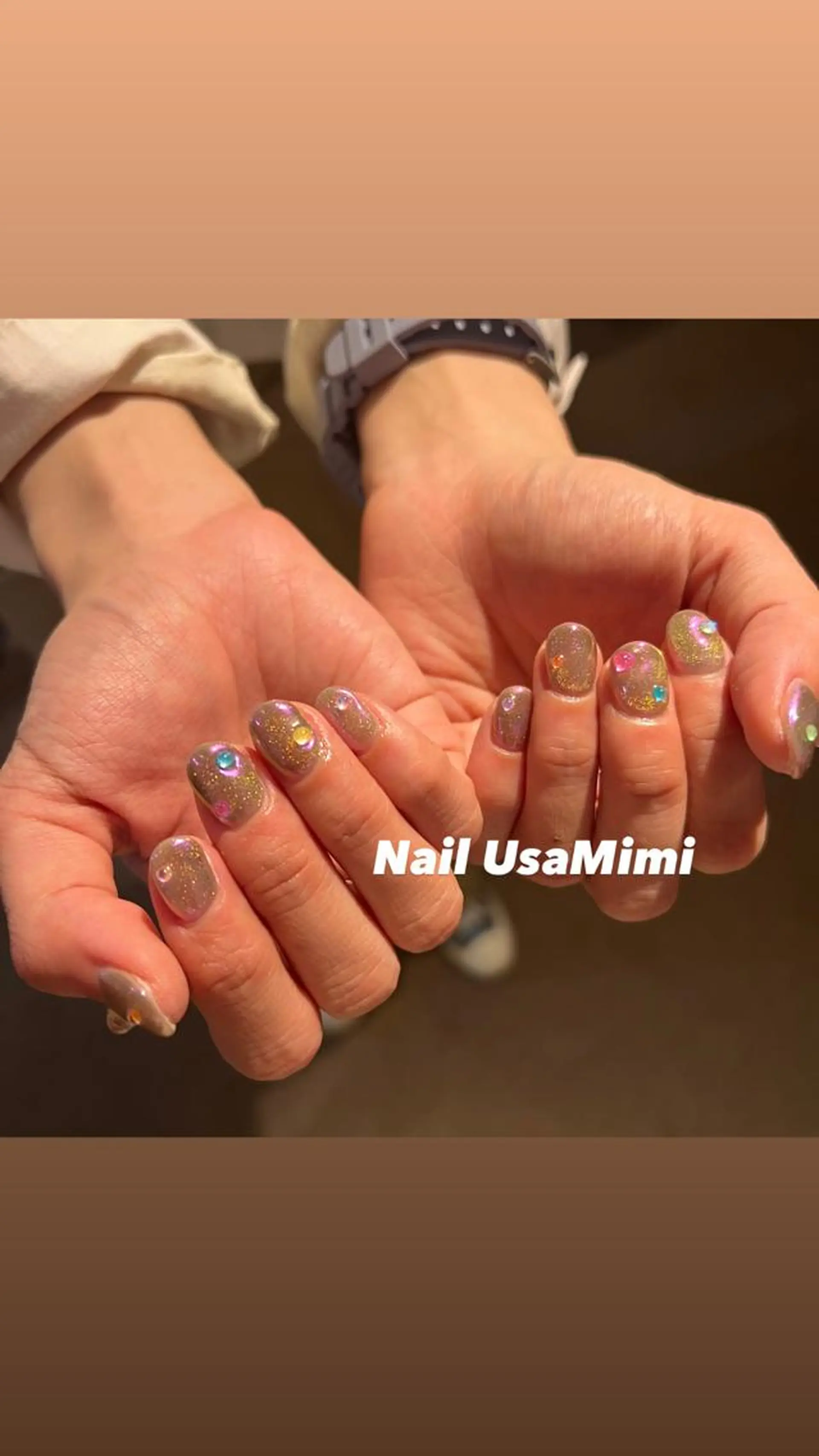 ネイル フットネイル ジェルネイル キラキラネイル マグネットネイル 持ち込み 本町ネイルNail UsaMimiのネイルデザイン