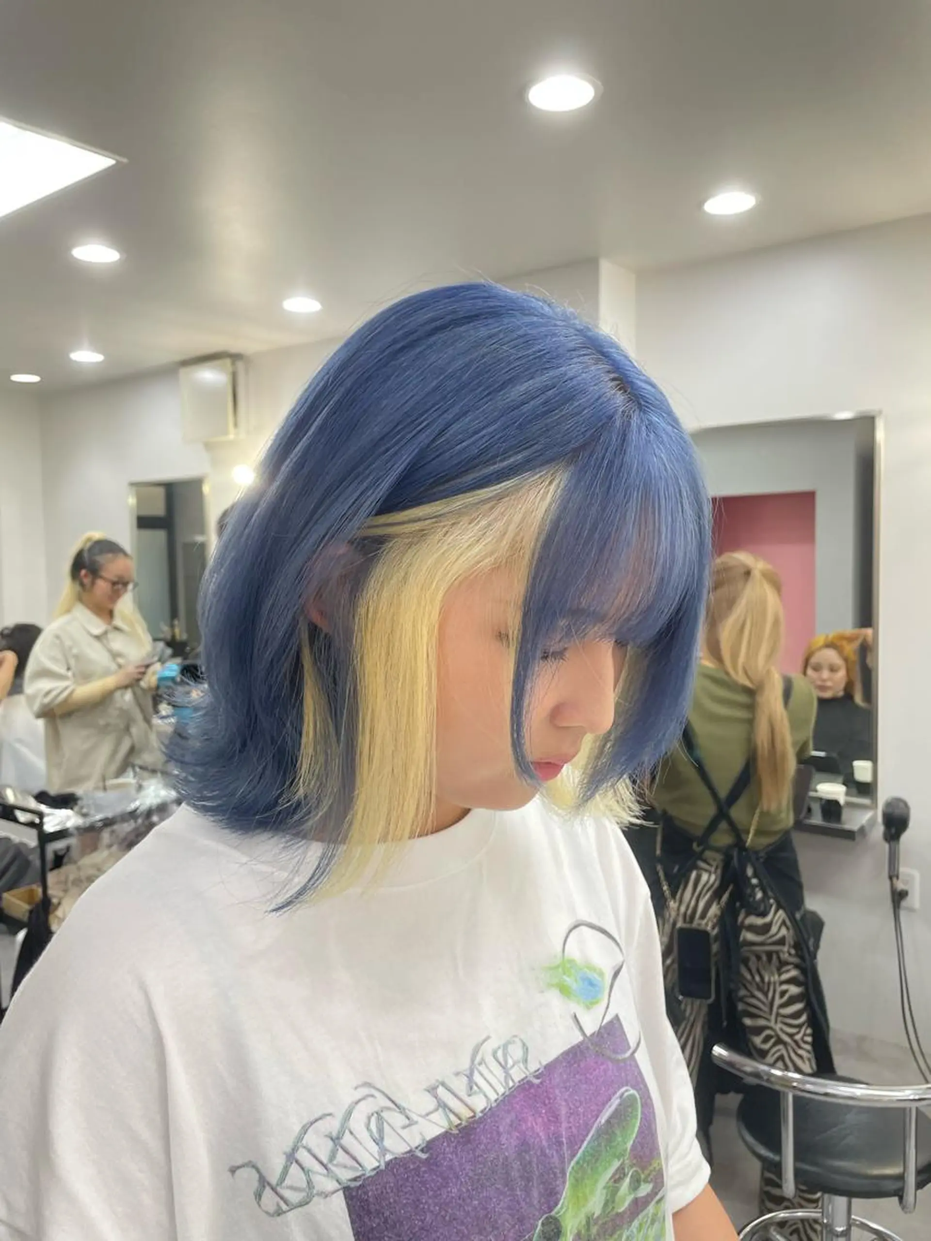 ミディアム ヘアカラー トリートメント asumi/栄/ハイ トーン/ブリーチ/のヘアスタイル